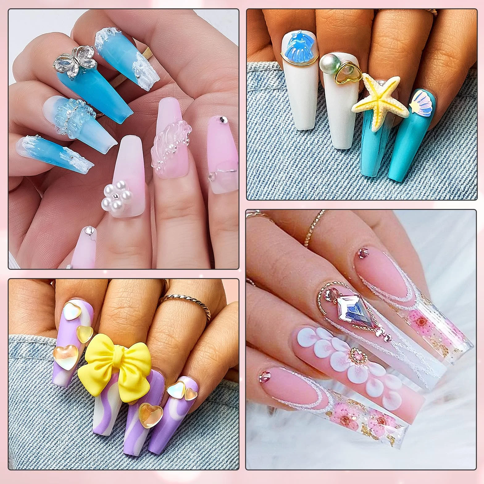 Makartt 15ml Solide Colle Faux Ongles 4 en 1 Adhésif Ultra Fort pour Gel 3D Nail Art, Ongles Pressés, Colle à Strass, Acryliques Formule Non Tac, Durcie au UV/LED