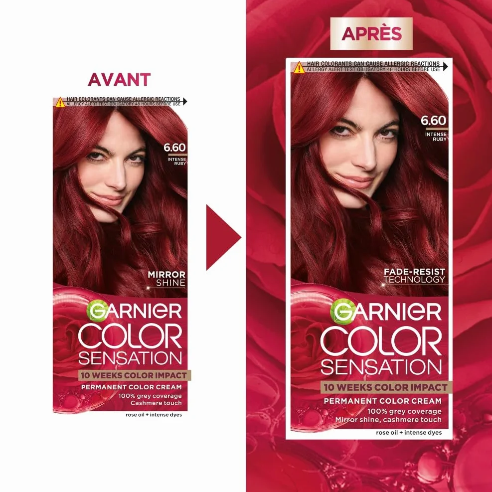 Garnier Color Sensation Coloration Châtain Foncé 3.0 Crème Permanente Couvre Cheveux Blancs