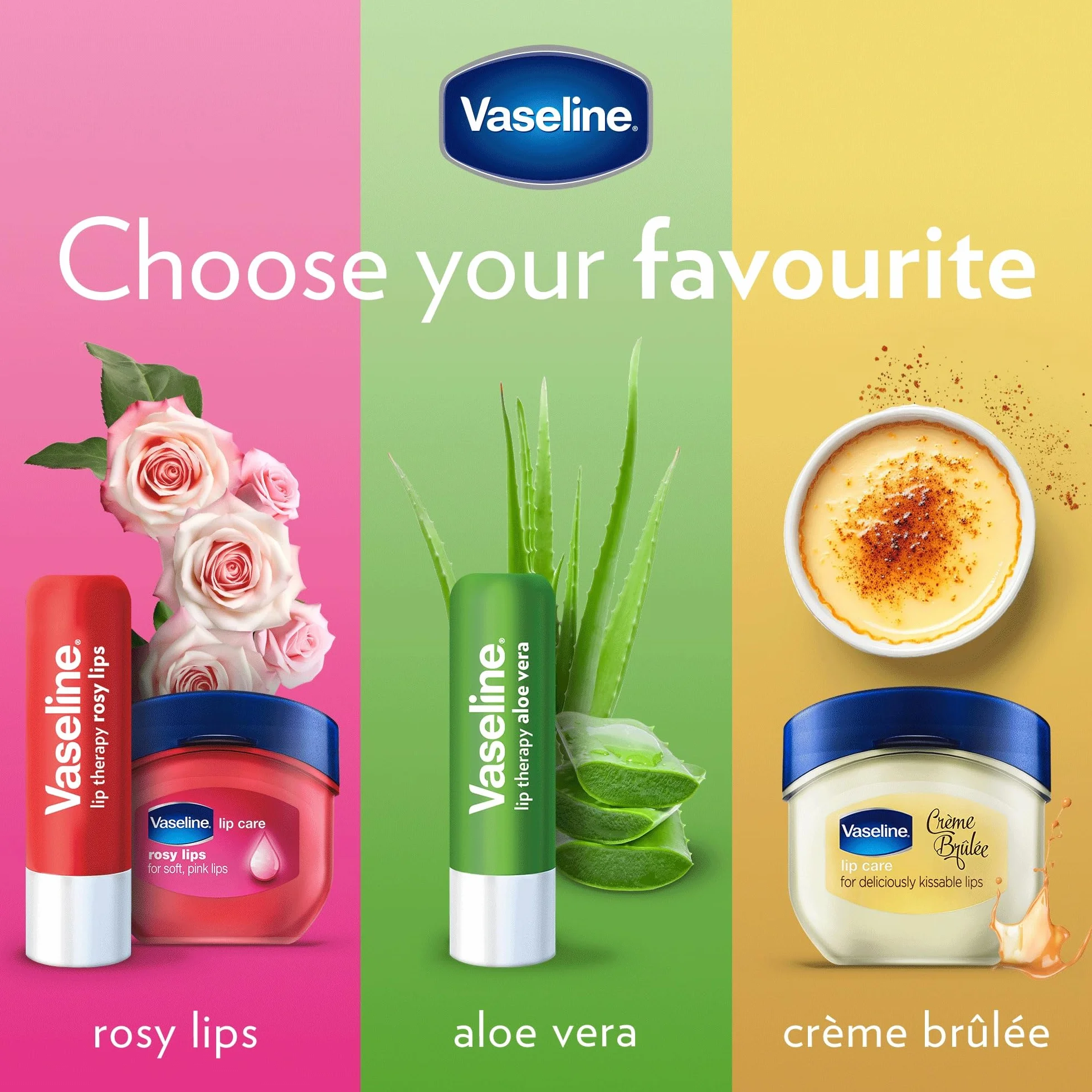 Vaseline Lip Therapy 7G Rosy Baume à lèvres nourrissant Pack double 2 x 7g