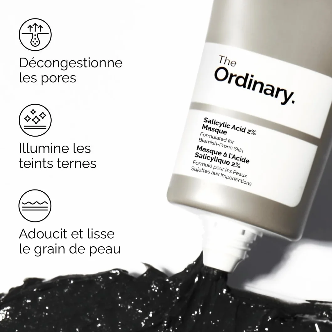 The Ordinary Masque à l'Acide Salicylique 2% purifiant charbon et argile 50 ml
