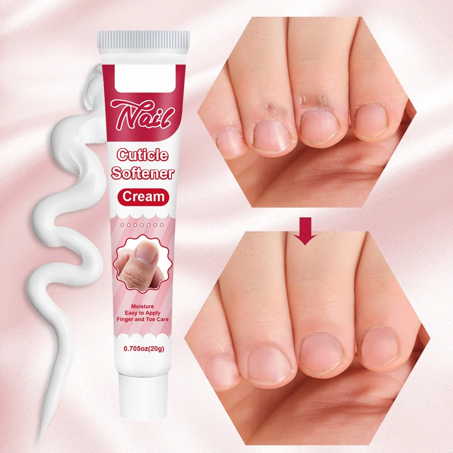 Crème traitement ongles cuticules hydratant adoucissant lot de 2