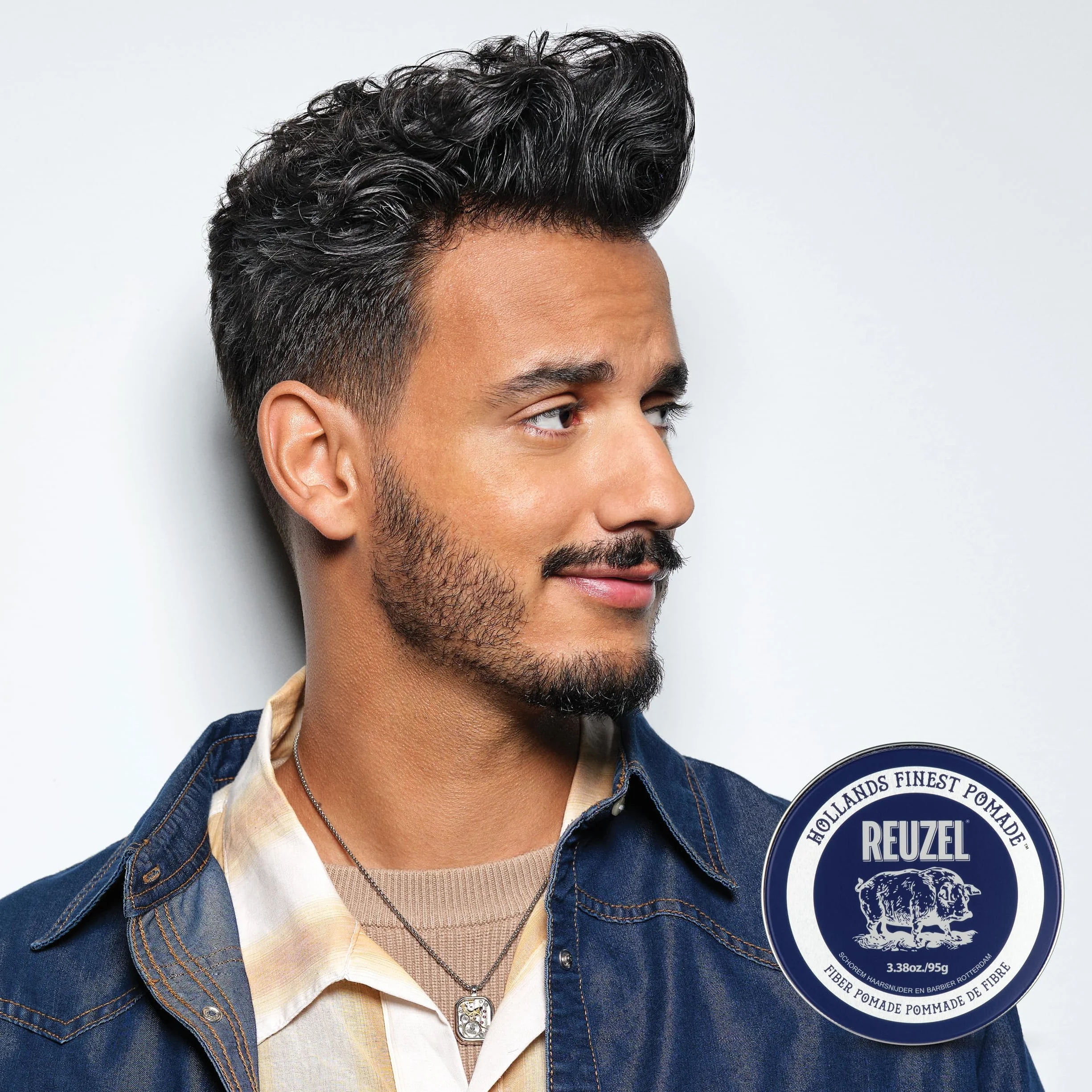 Reuzel Pommade aux fibres, faible brillance, tenue ferme, aspect plus volumineux et texturé, facile à recoiffer tout au long de la journée, 95 g