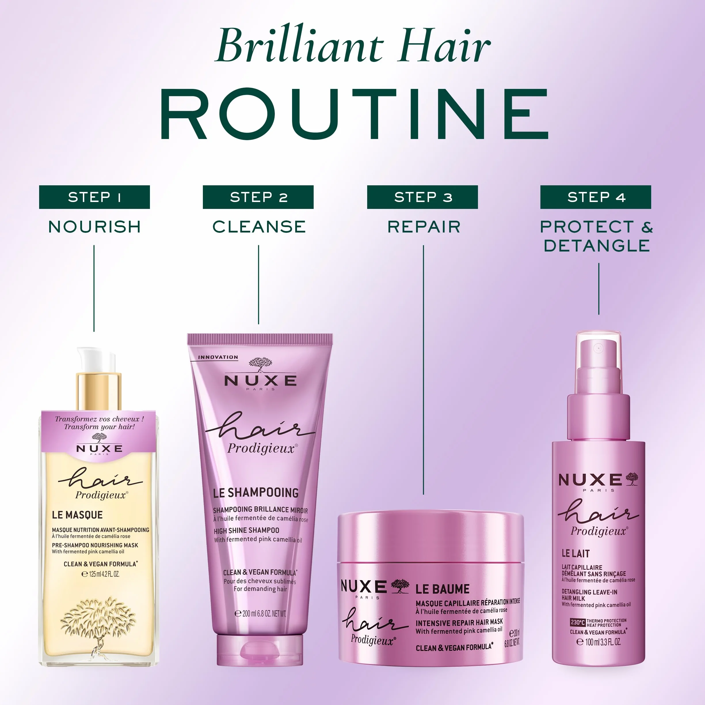 Nuxe HAIR PRODIGIEUX Lait Capillaire Démêlant Sans Rinçage 100ml