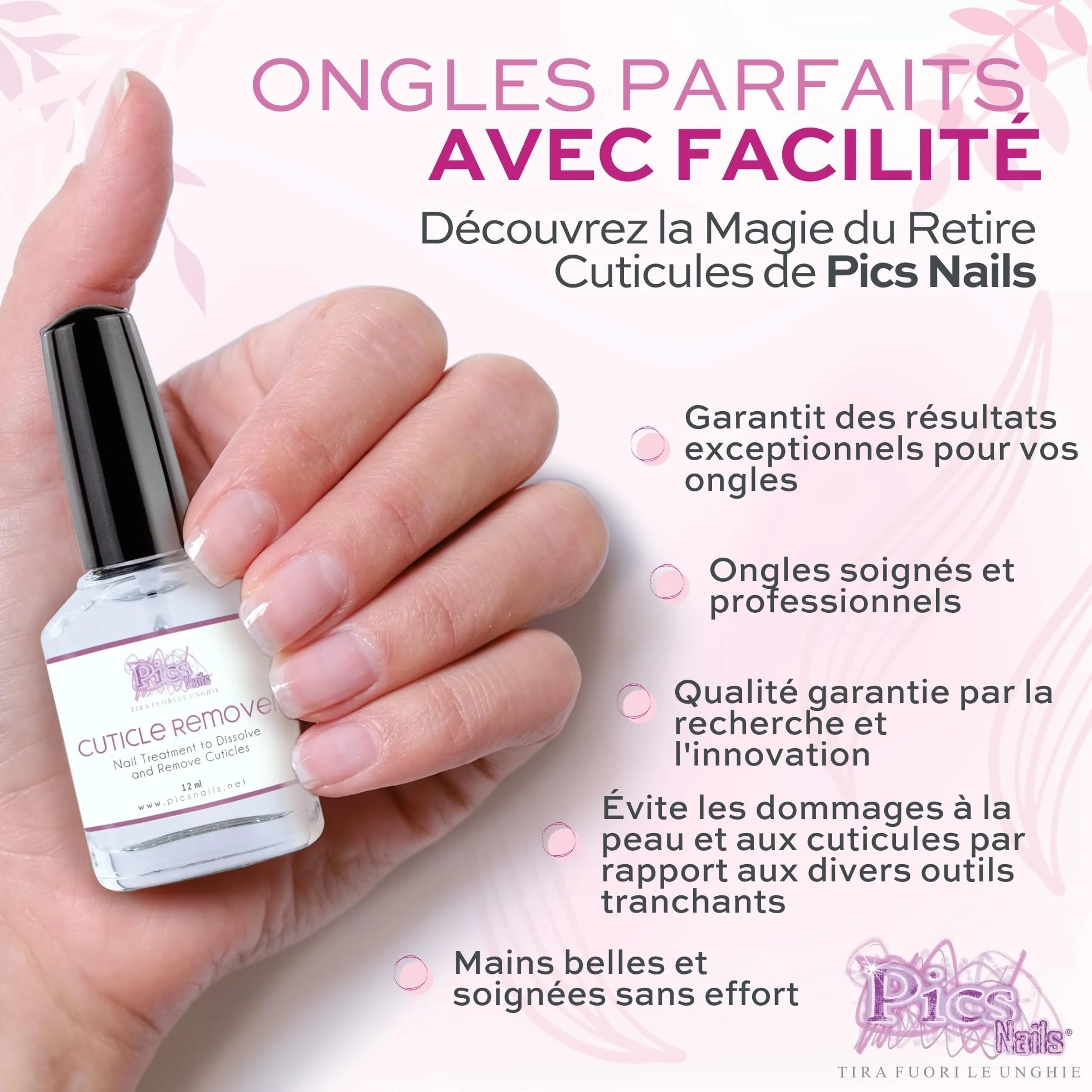 Vernis Cuticules Remover 12 ml - Dissout et enlève le traitement des cuticules pour les ongles