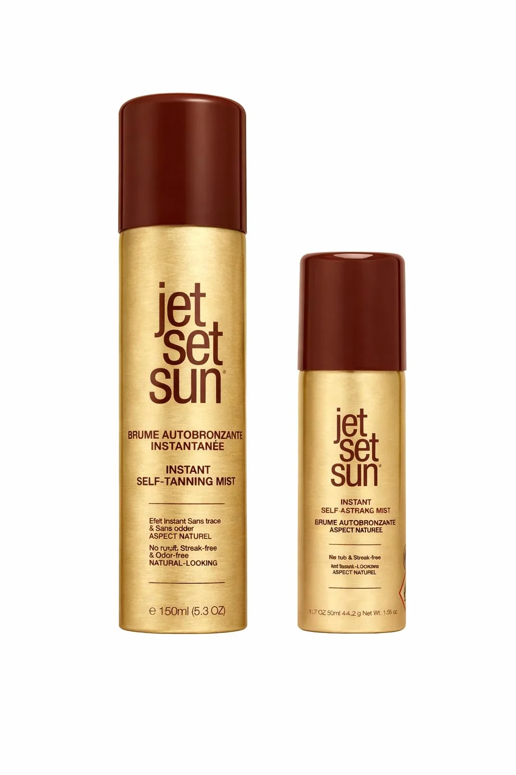 jet set sun - Duo Brume autobronzante - Spray Autobronzant Visage et Corps - 150ml + 50ml Format Voyage
