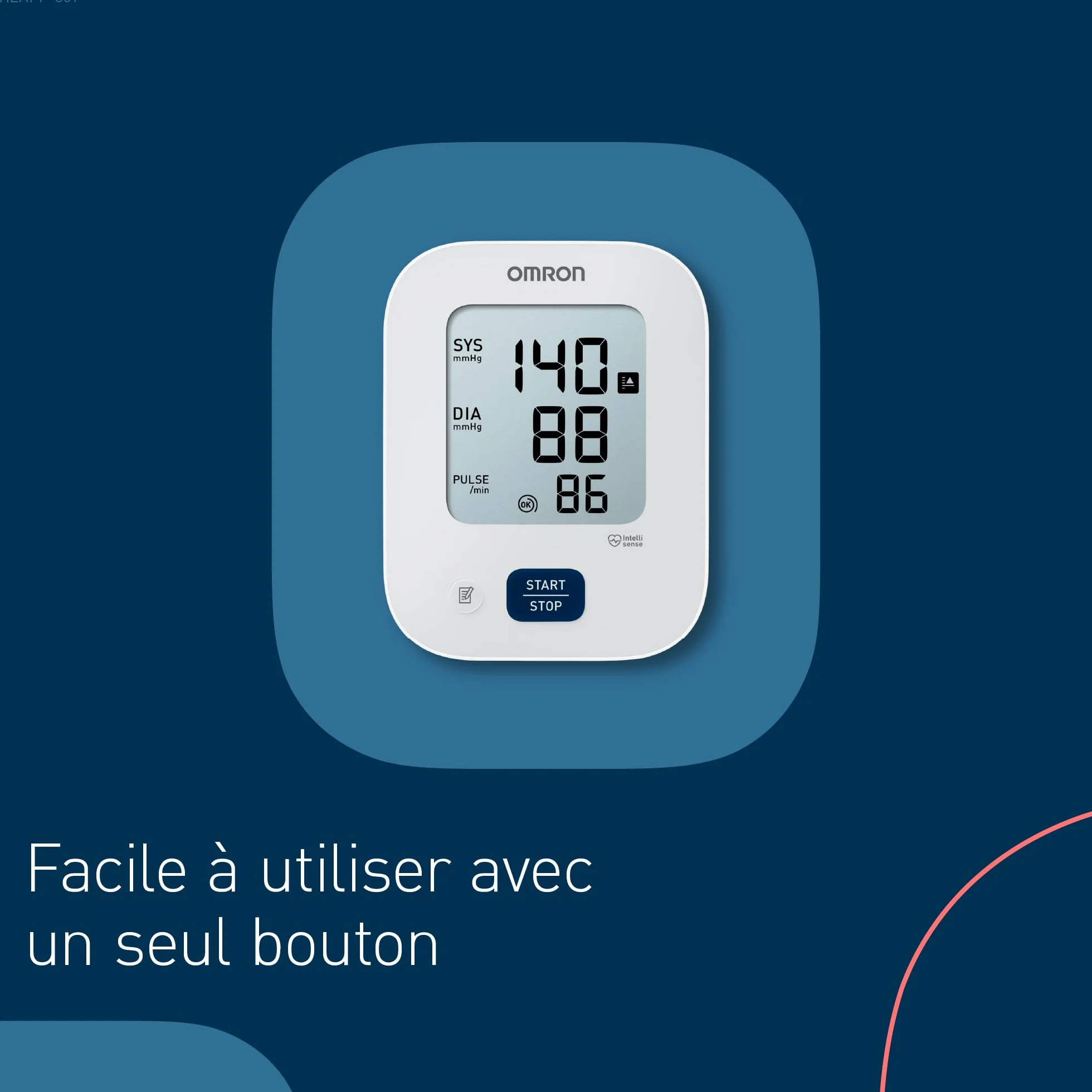 OMRON X2 Essential Tensiomètre bras automatique brassard validé cliniquement détection pulsation cardiaque irrégulière
