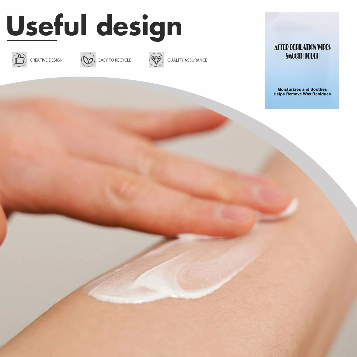 VICASKY Lingettes Nettoyantes Après Épilation 20 Pièces Visage Corps Hydratantes