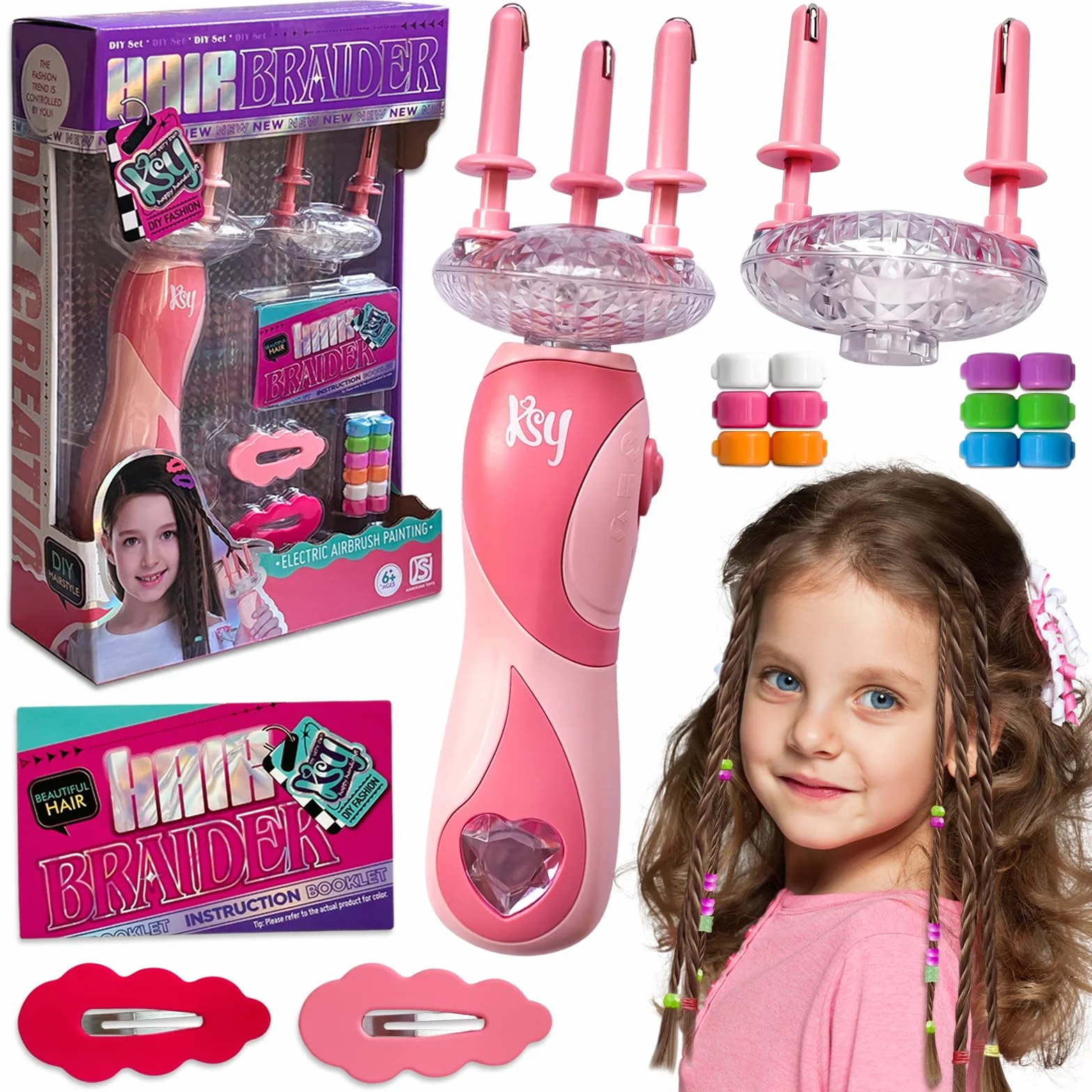 Machine à Tresser les Cheveux Automatique, Appareil à Tresser les Cheveux pour Fille, Kit Coiffure Enfant