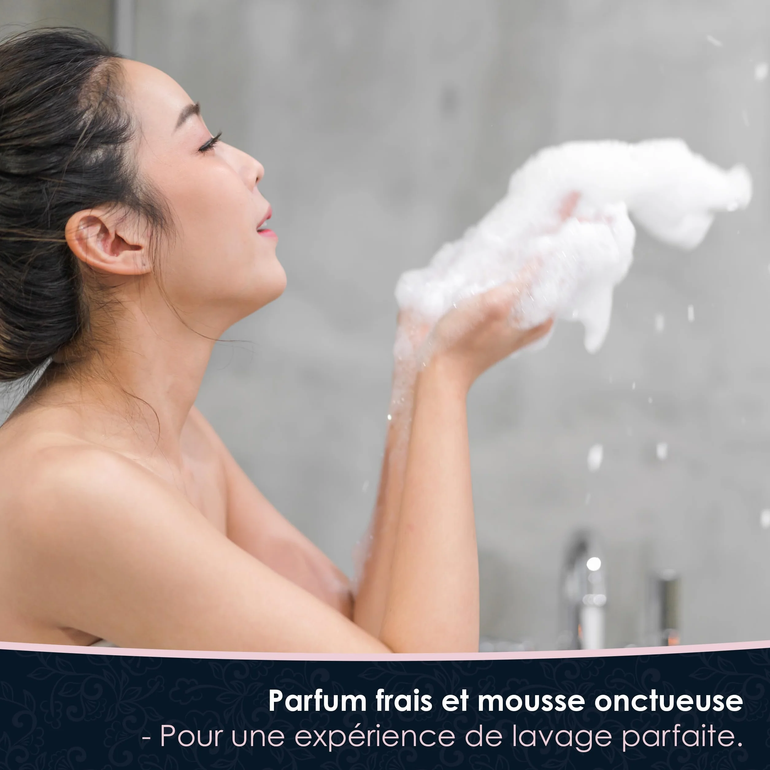 Savon de douche végétalien à la menthe pour tous types de peau - Pain de douche naturel solide
