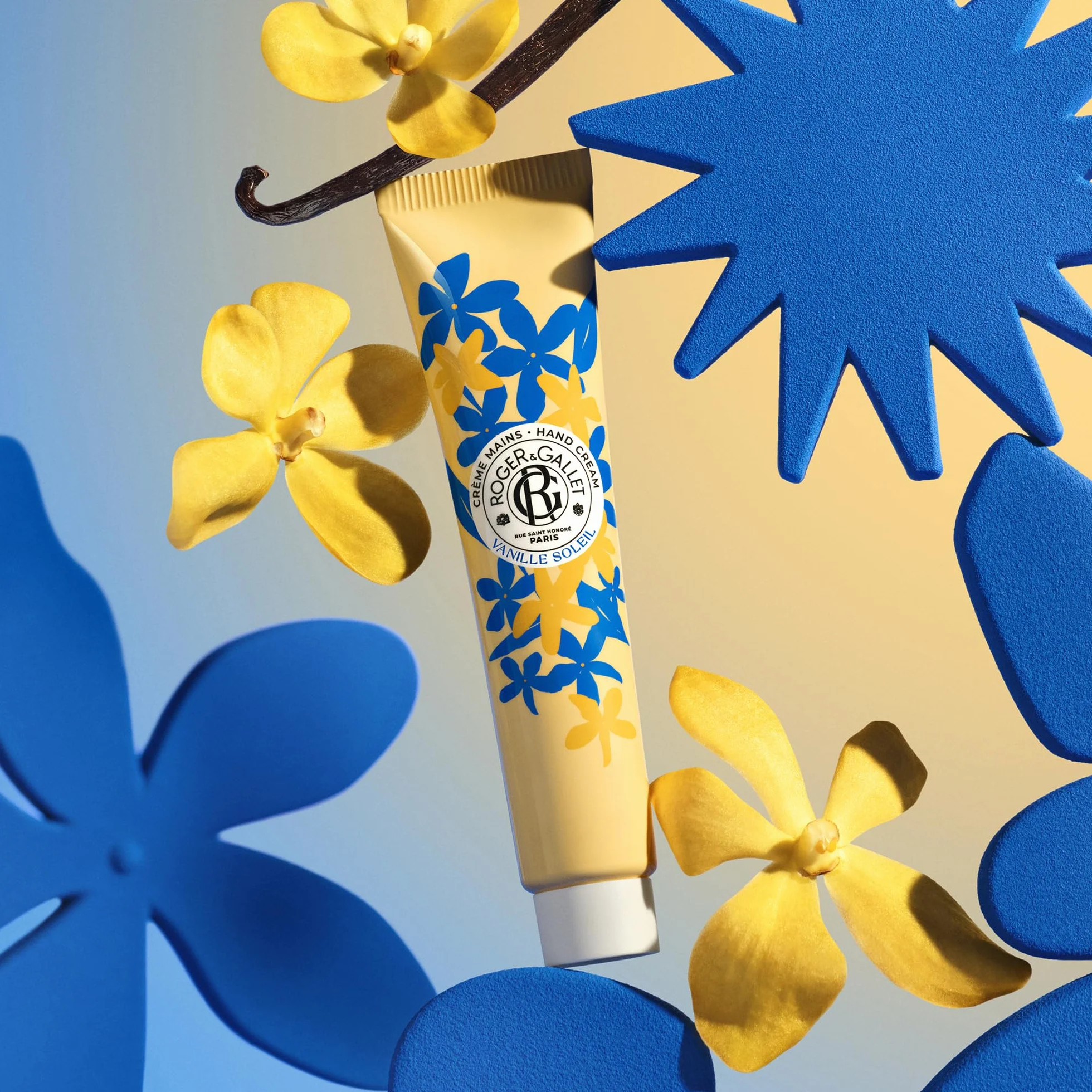Roger&Gallet Crème Mains Bienfaisante Vanille Soleil 30 ml Soin Nourrissant Jasmin Ylang-Ylang