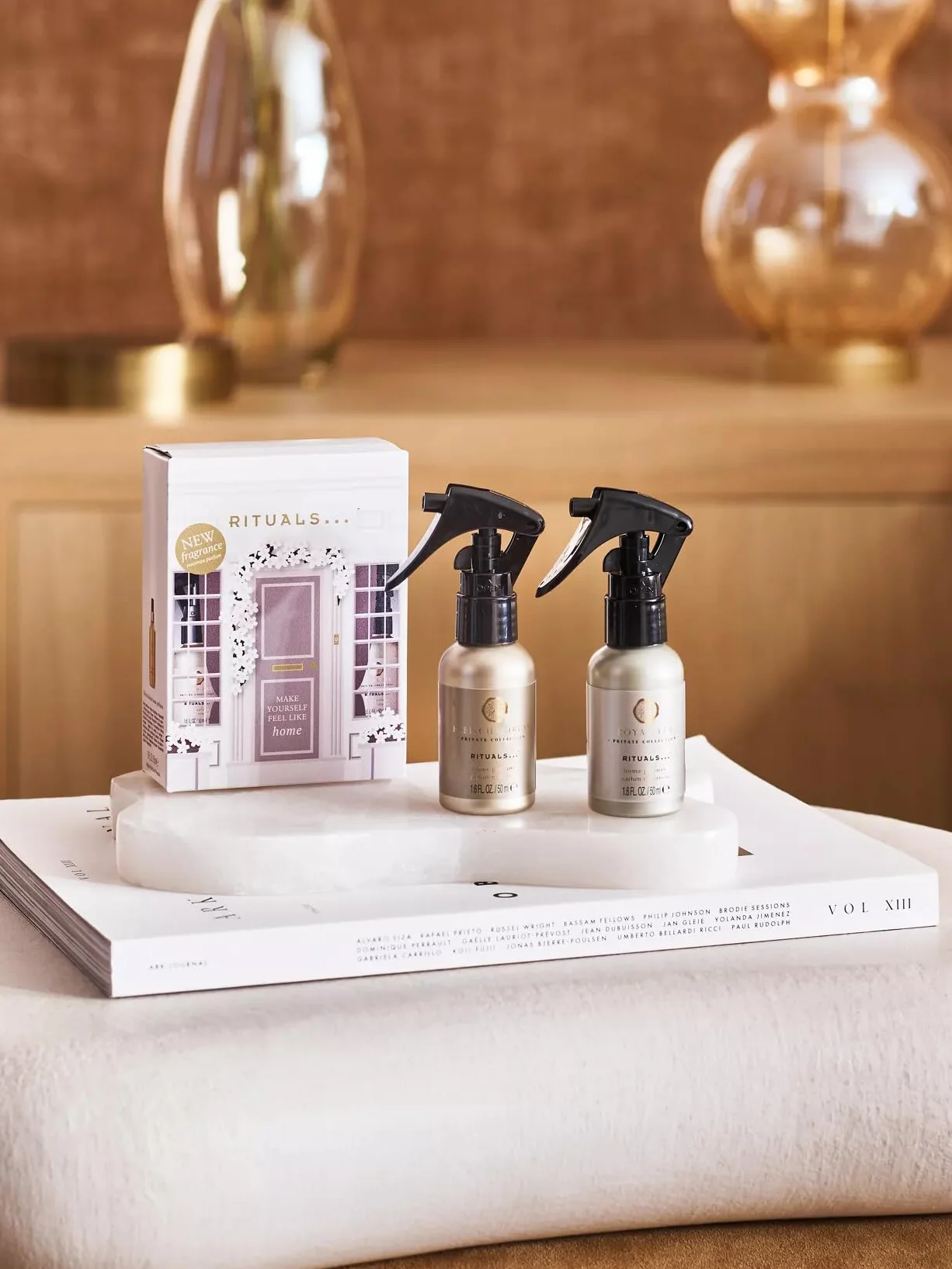 RITUALS Coffret cadeau parfum maison Hibiscus Dream et Royal Tea Room Spray, collection privée, 2 x 50 ml format voyage
