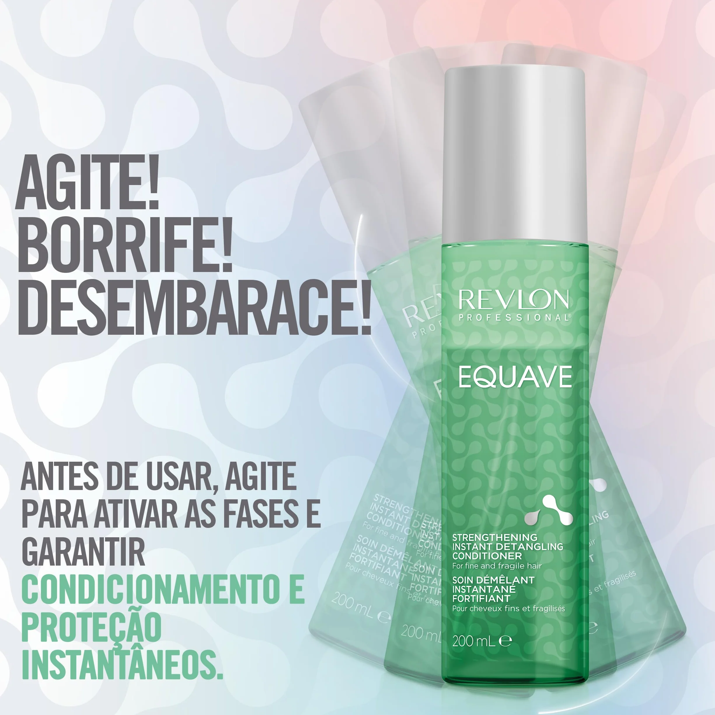Revlon Professional Equave Soin Démêlant Fortifiant Cheveux Fragiles Abimés Bi-Phase 200ml