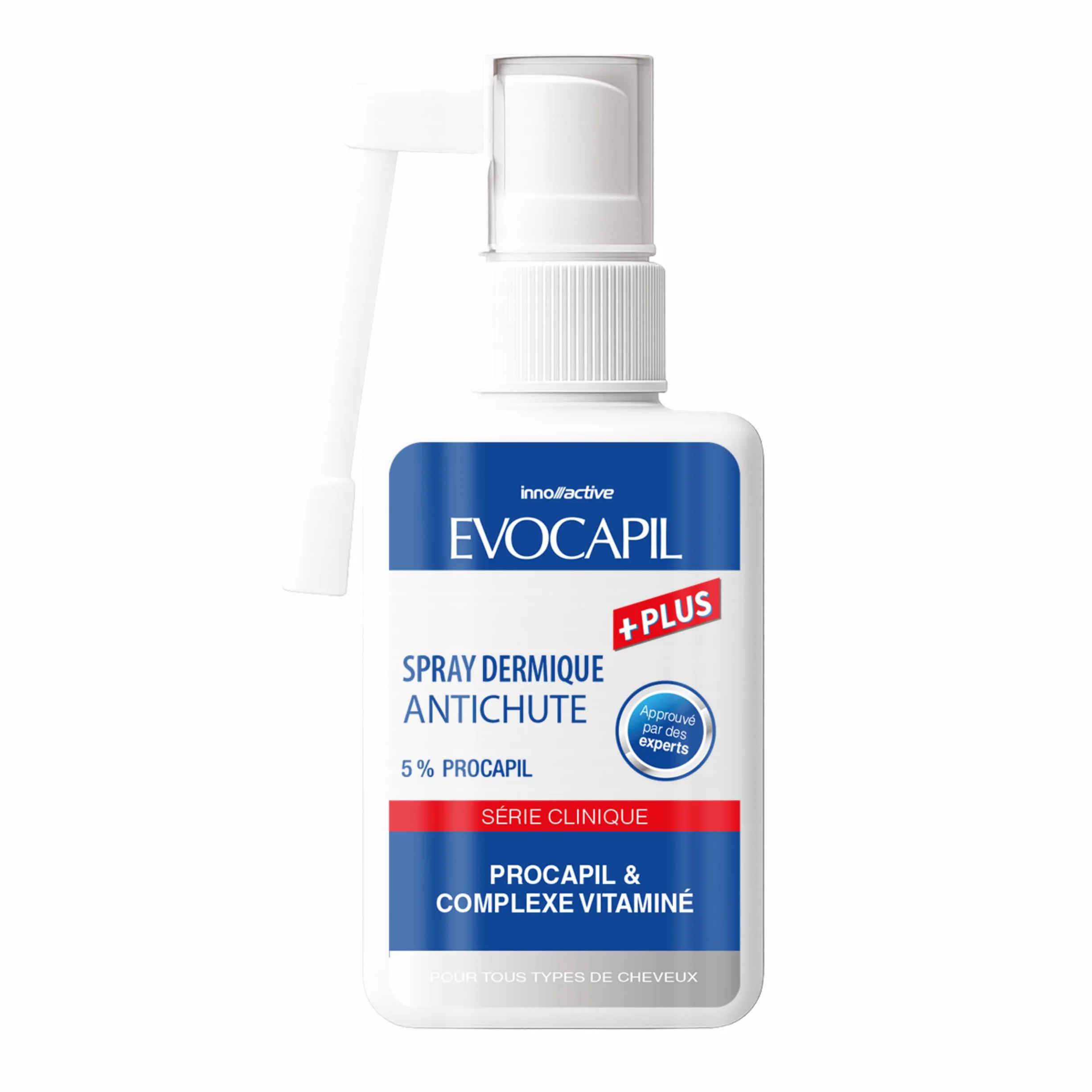 Evocapil Plus – 3x Spray Anti-Chute de Cheveux – Lot de 3 – 5% Procapil – Spray Capillaire Fortifiant (1 Paquet - FBM)