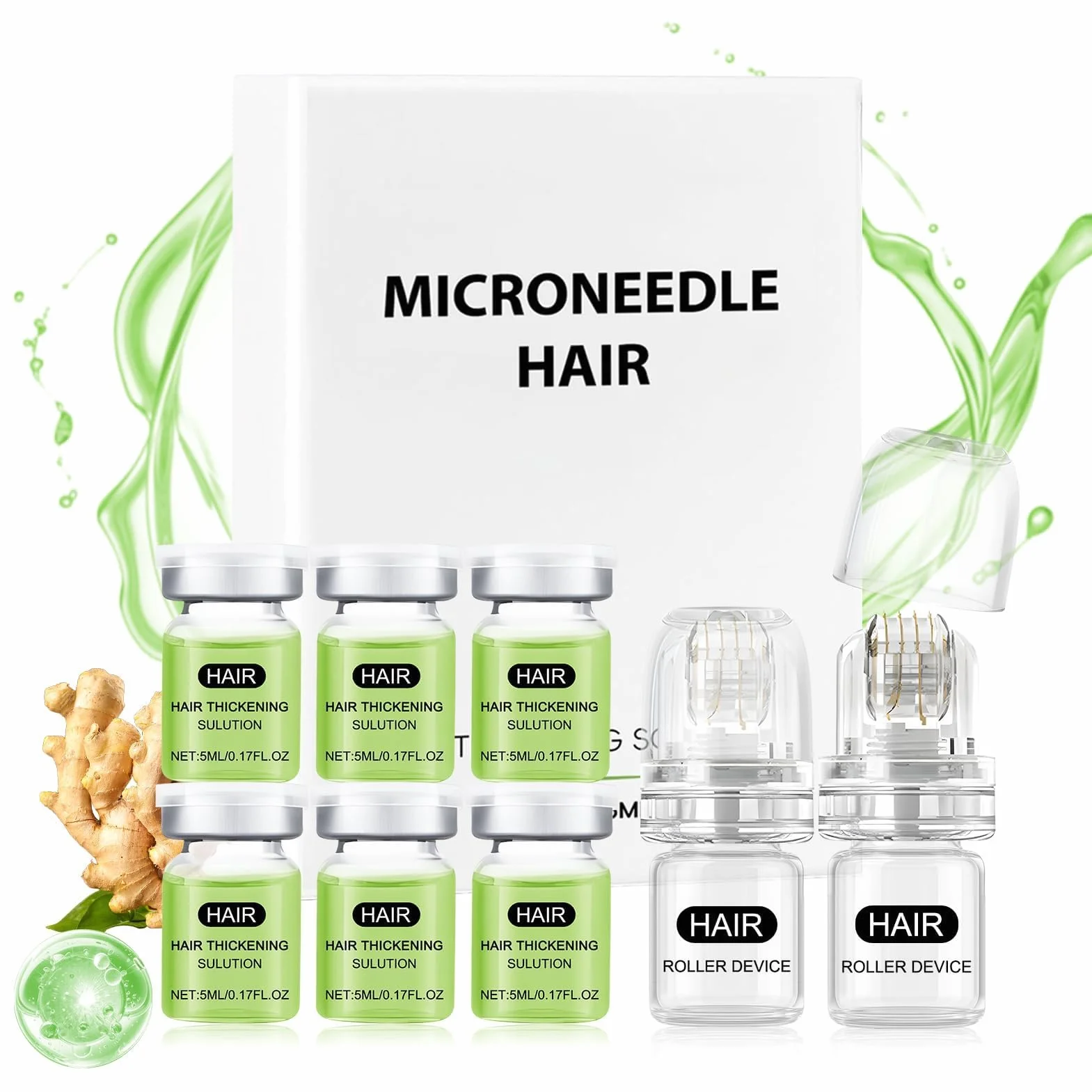 Alphainfuse Système de Repousse Capillaire Kit Microinfusion Technologie Indolore Repousse Rapide Cheveux