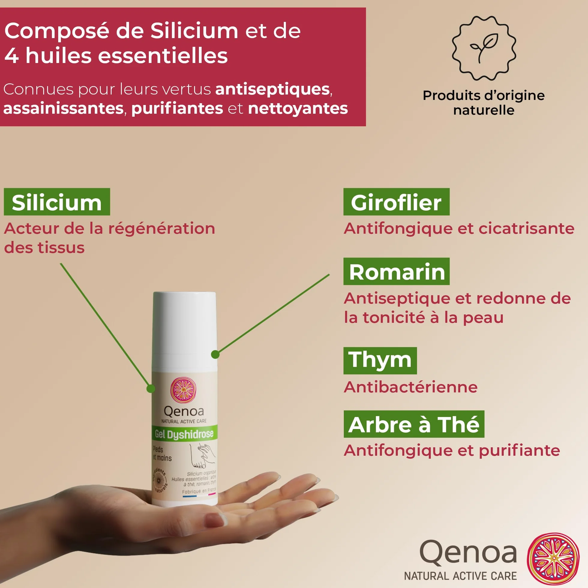 3 Gels Dyshidrose, Peaux sensibles, Soin dyshidrose naturel, Crème pour peaux sensibles, baume réparateur eczéma, 1 tube 50ml