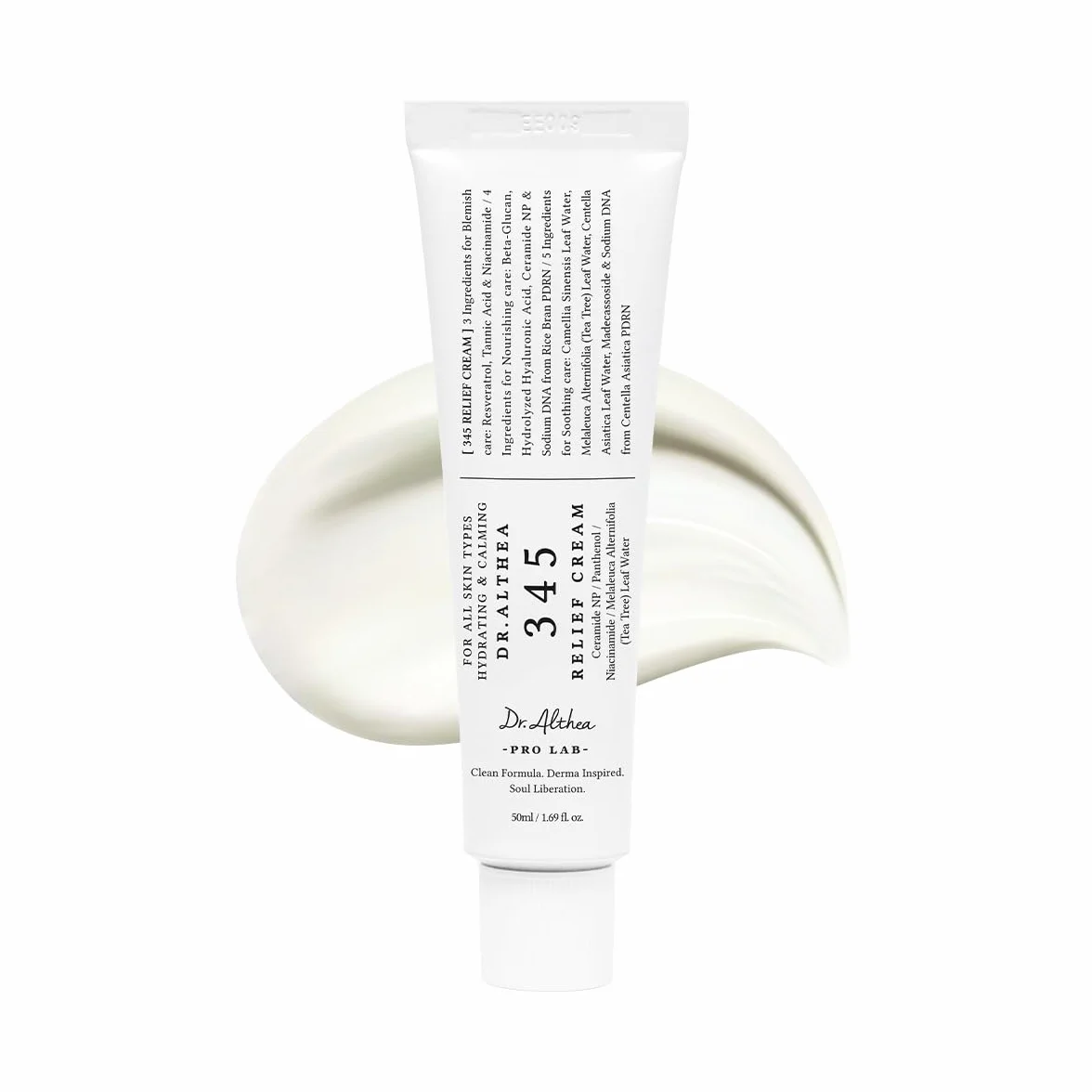 Dr. Althea 345 Relief Cream Crème Hydratante Visage Réparatrice Apaisante Peaux Imperfections PDRN Niacinamide Soin Coréen Vegan 50ml