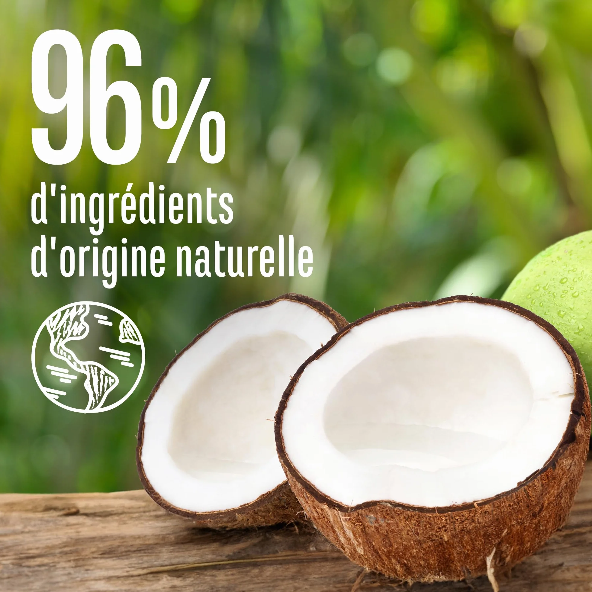 Le Petit Marseillais Masque 4 en 1 Hydratation Eau de Coco Bio 370 ml Masque Capillaire Cheveux Déshydratés
