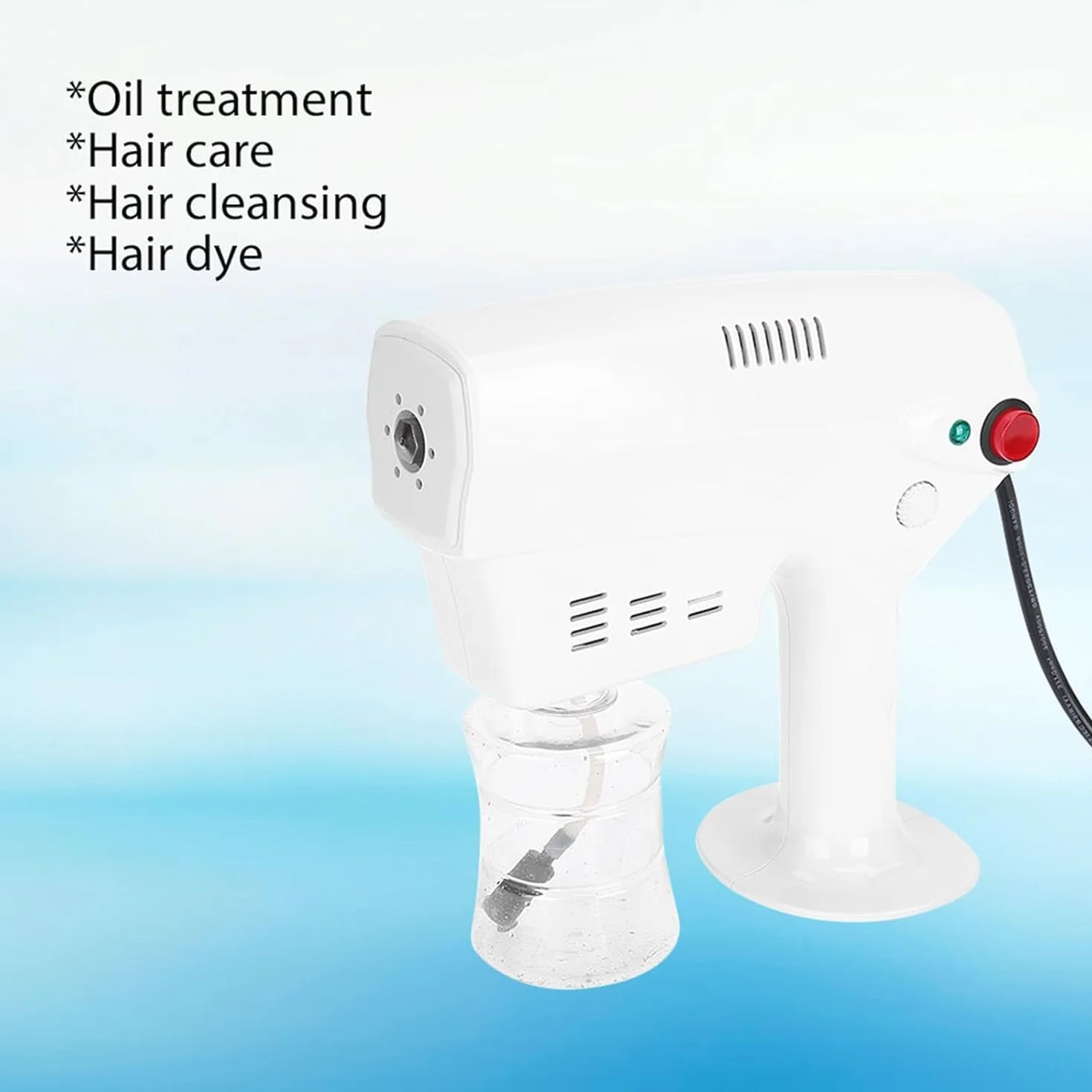 Pongnas Pistolet à vapeur Nano cheveux 300 ml multifonction humidificateur outil soins capillaires