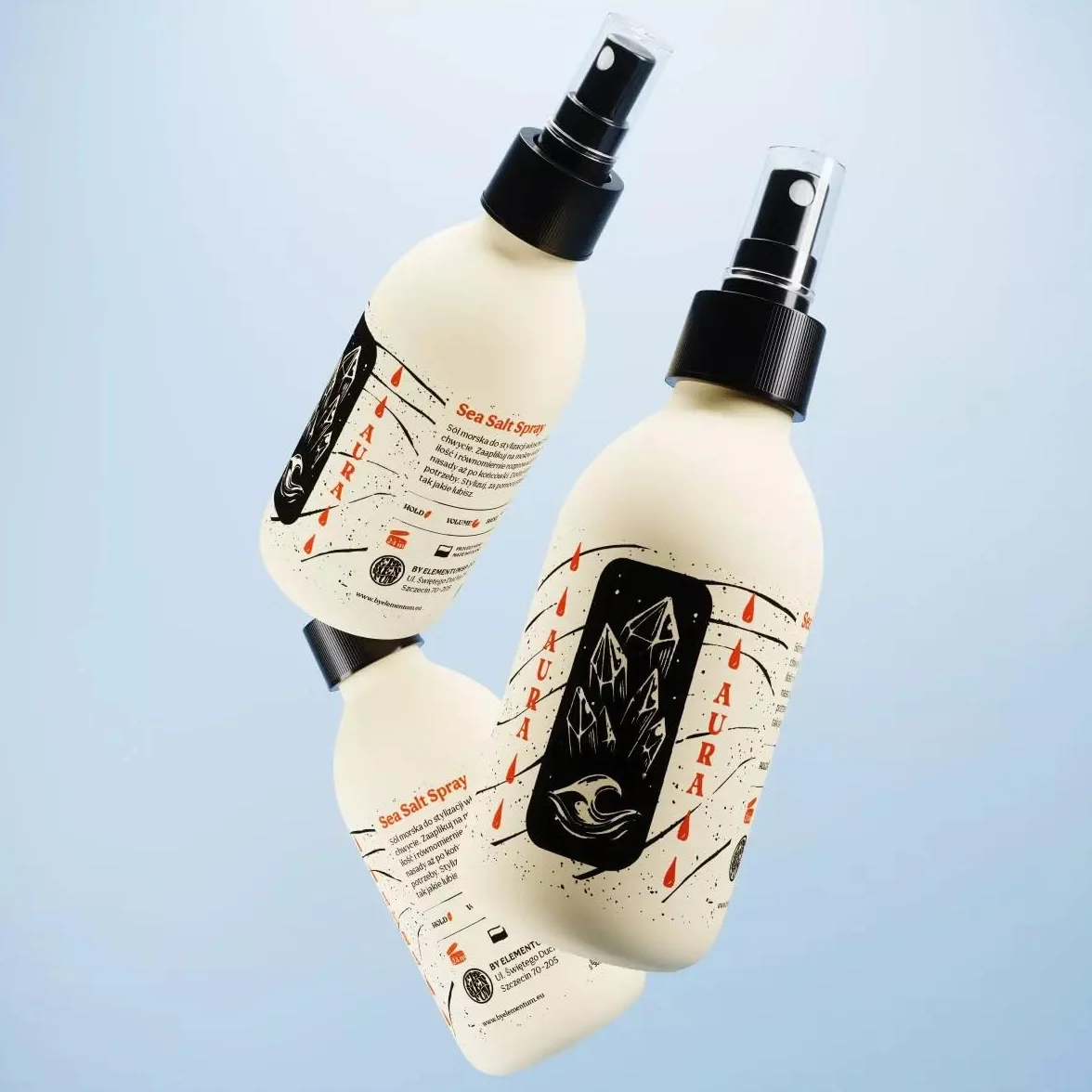 Aura laque Hair Spray texture & volume tenue moyenne Formule naturelle avec sel de mer 200 ml