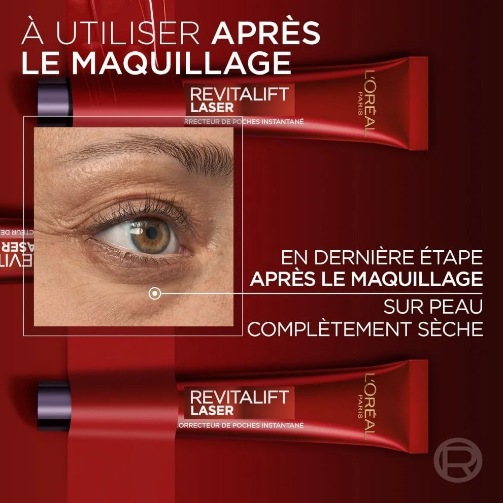 L'Oréal Paris Revitalift Laser Eye Bag Instant Eraser Soin Contour des Yeux Anti-Âge 15 ml