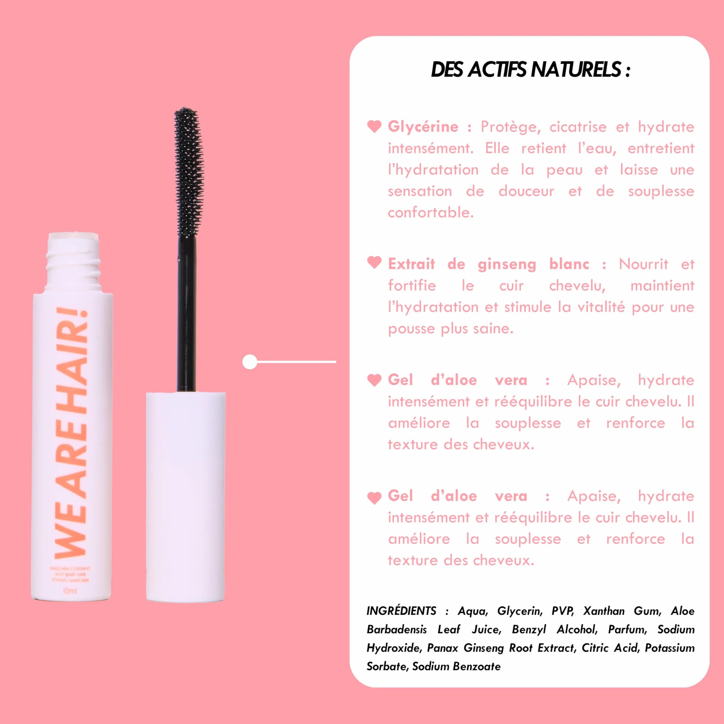 We Are Hair Mascara lissant Styling Fix Gel coiffant 10 ml