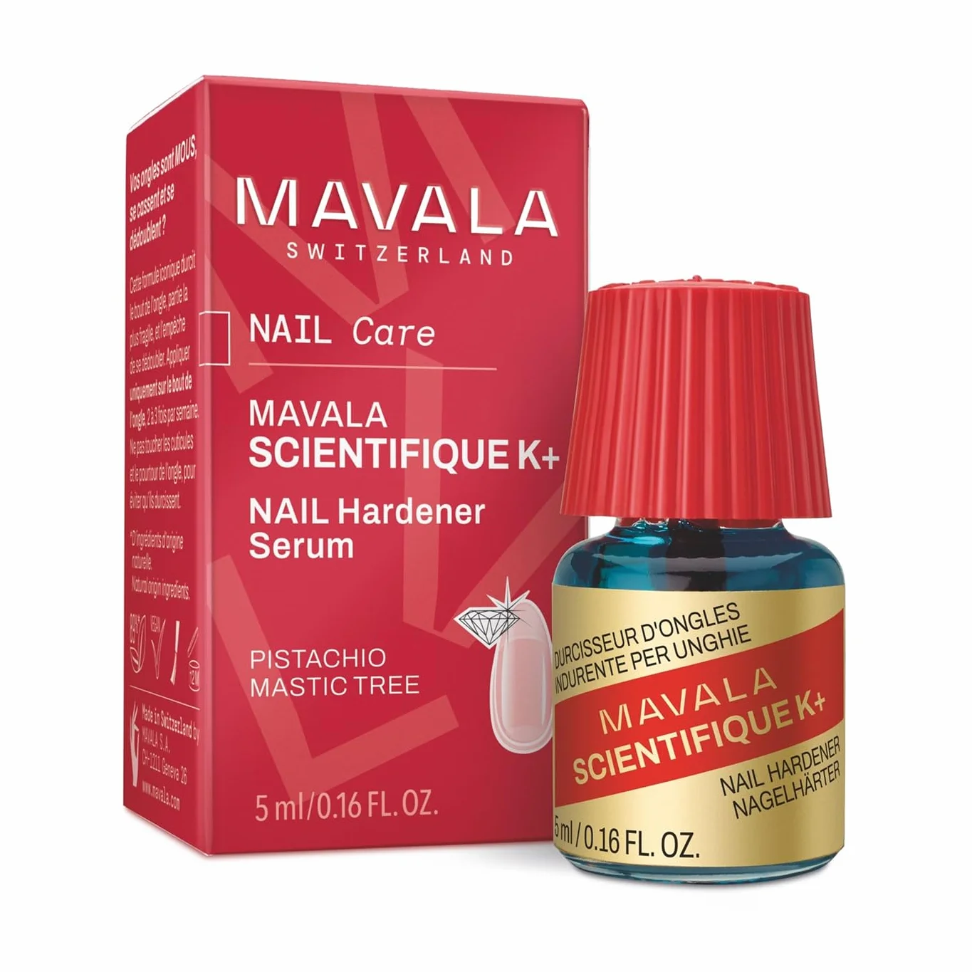 Mavala - Durcisseur d'Ongles Pro Keratin Mavala Scientifique K+ - Durcit la Plaque Cornée - Empêche le Dédoublement de l'Ongle - Formule Complète Efficace - 5ml