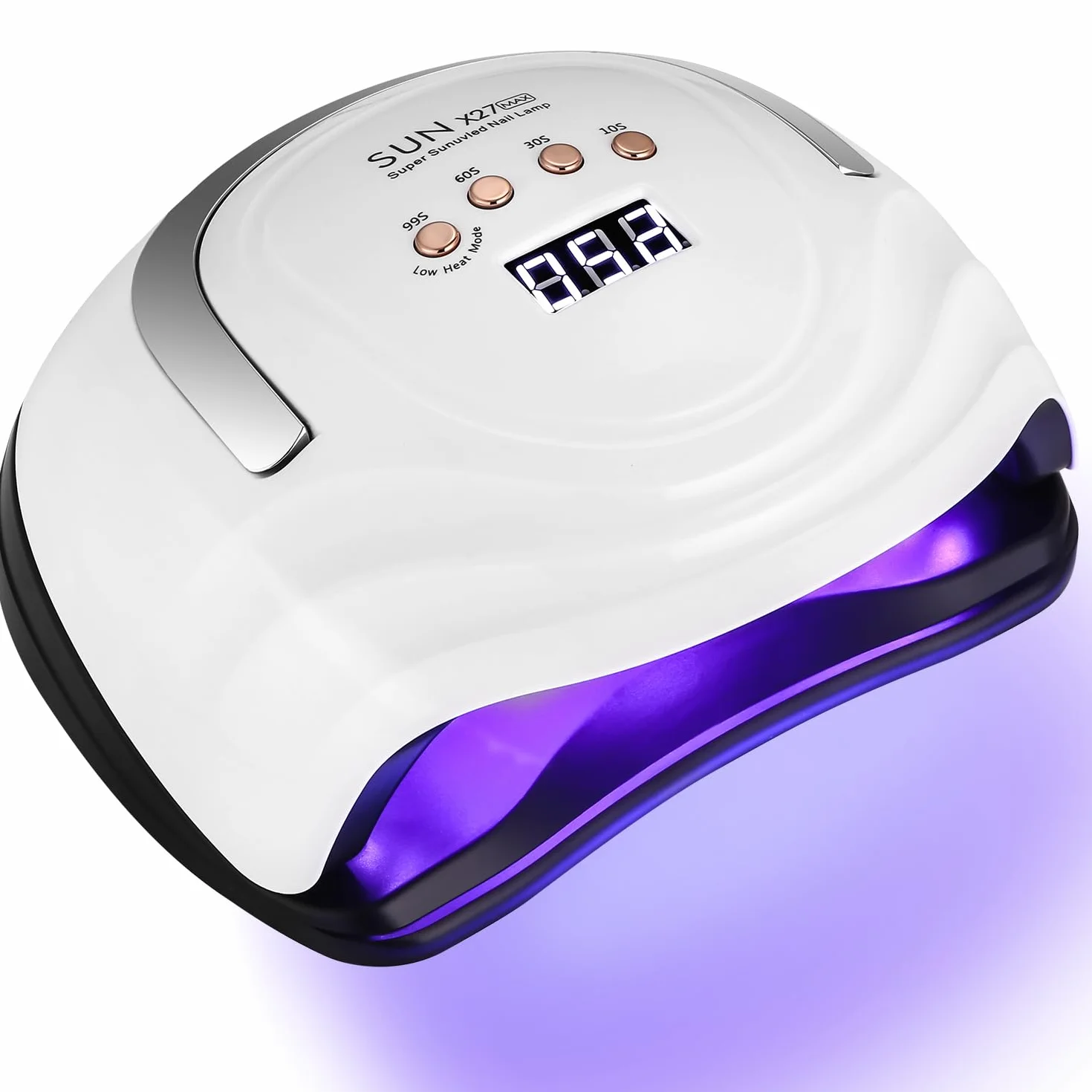 Lampe UV LED Ongles Gel, 380W Professionnel Sèche Ongles Automatique, 81 LED Lampe, Séchage Rapide, Grand LCD Ecran, 4 Minuteries 10s/30s/60s/99s pour Vernis Semi Permanent, Gel et Vernis