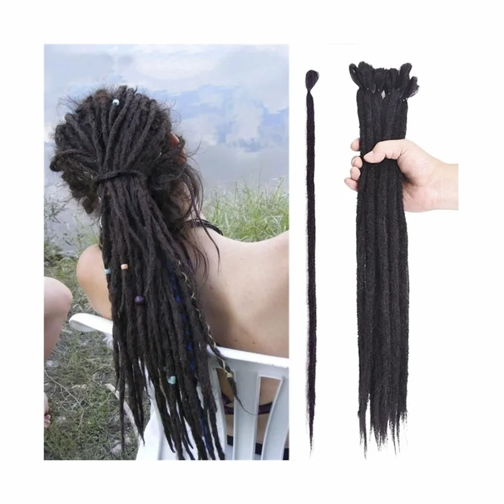 Santé - Extensions de dreadlocks faites à la main - 5 brins de dreadlocks synthétiques - 1,0 cm - Faux Twist - Cheveux reggae dreadlocks - Soin du corps (blond)