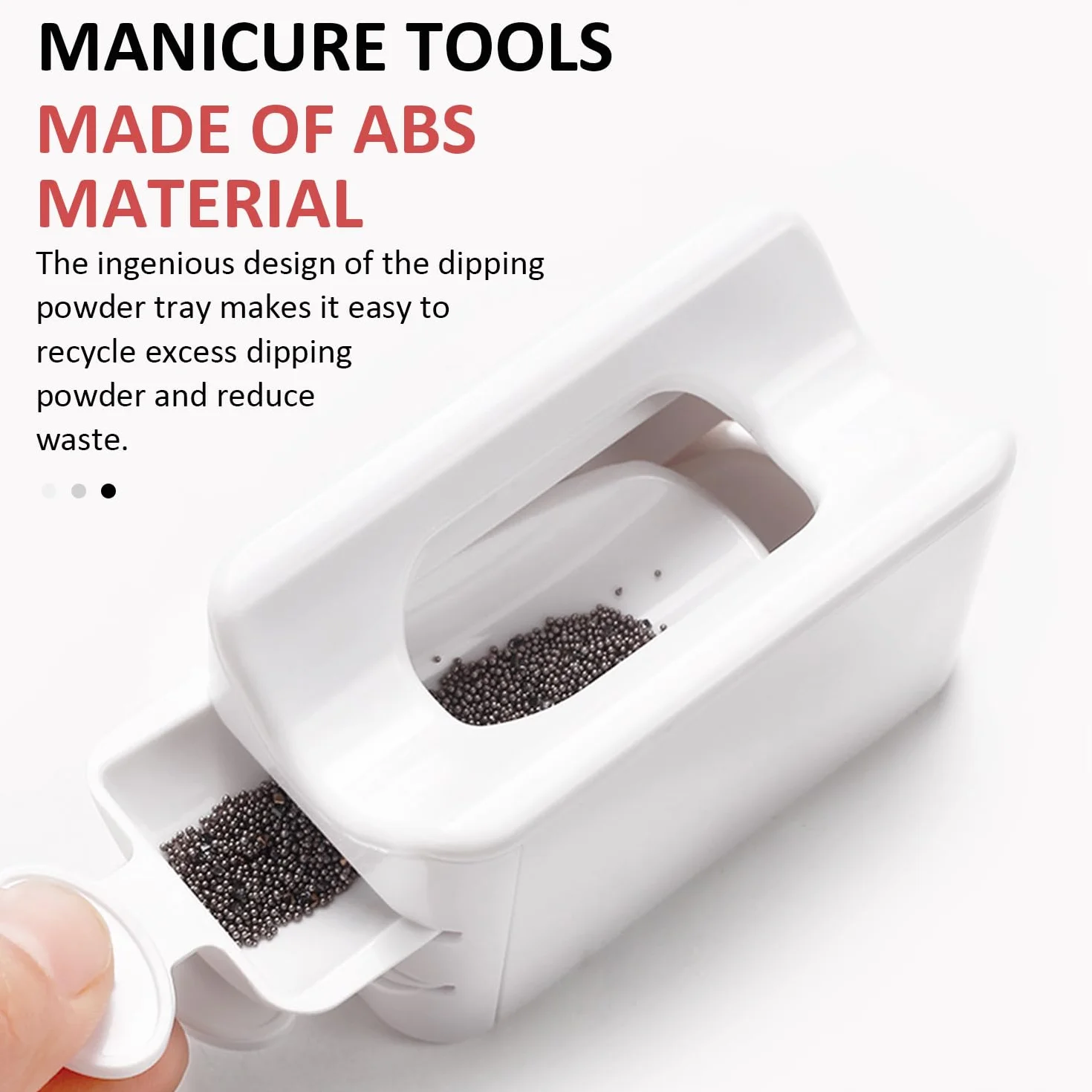 Kit d'ongles 6 pièces avec revêtement en poudre, système de plateau en poudre, outils de nail art