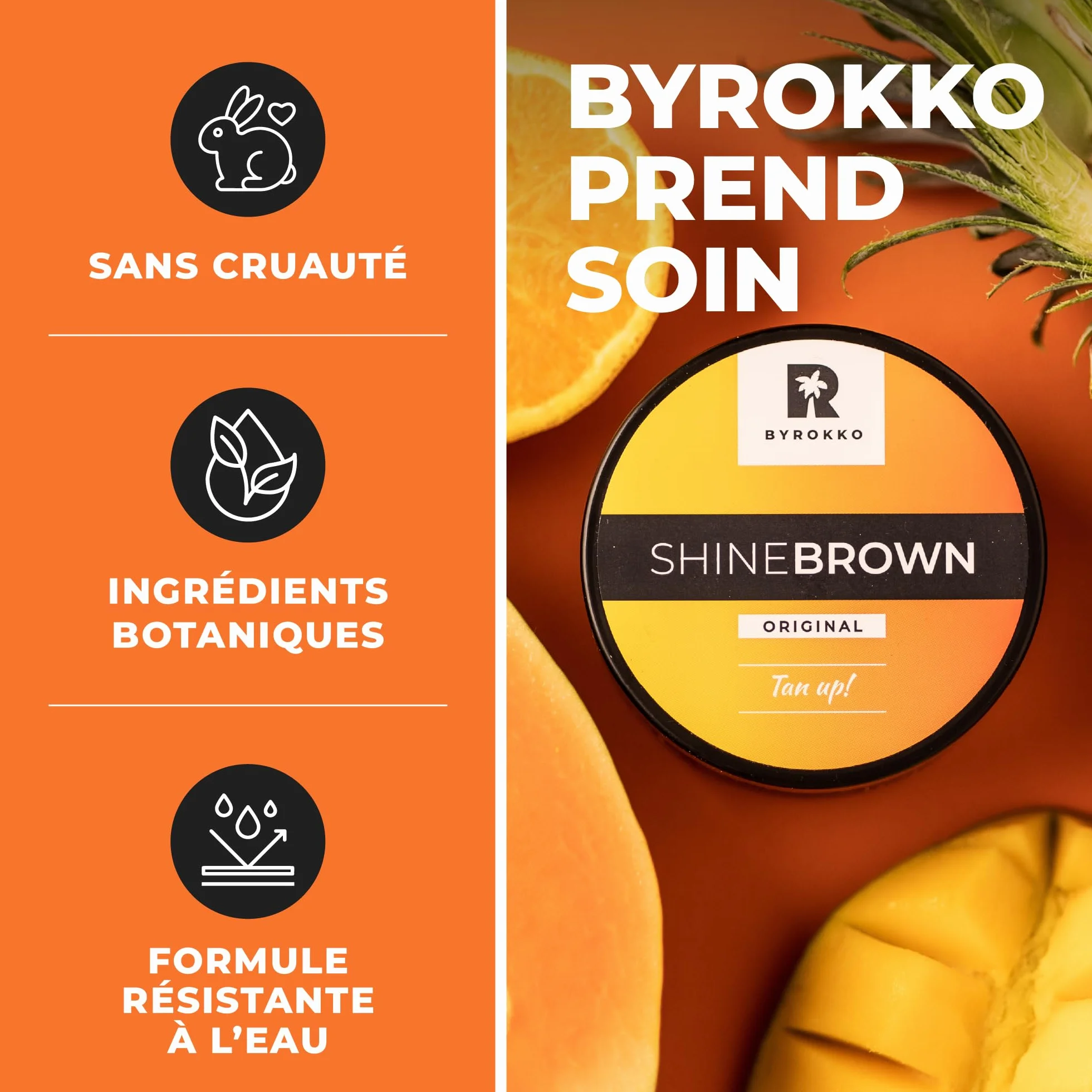 BYROKKO Shine Brown Huile Bronzante 150 ml Accélérateur de Bronzage XXL Soleil Solarium
