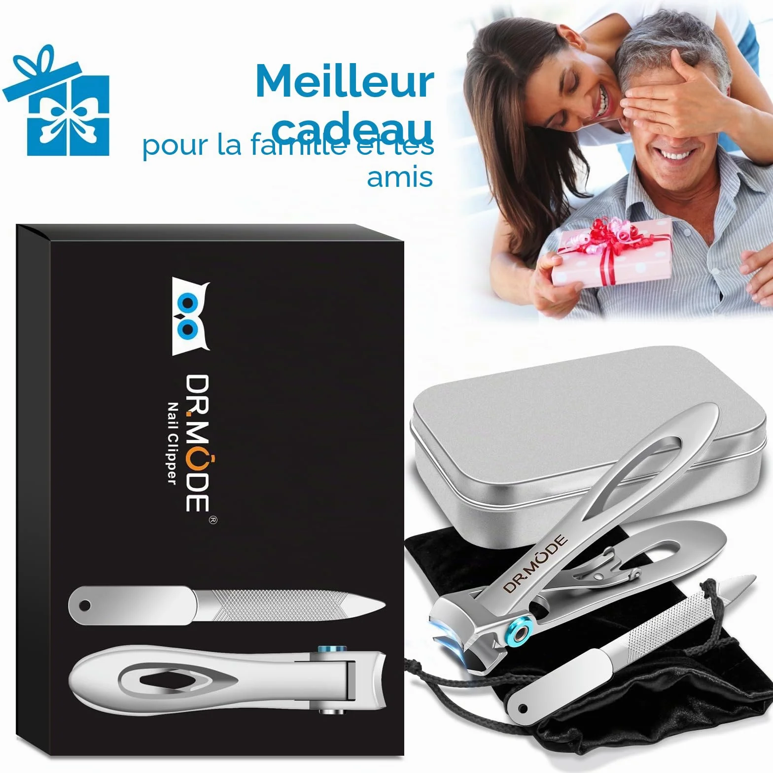 DRMODE Coupe Ongle Acier inoxydable 16mm Ouverture Large Pince Pied