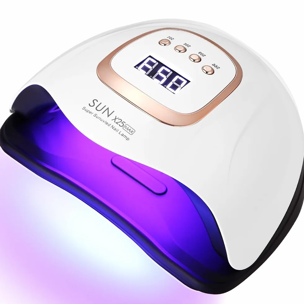 Lampe UV LED Ongles Gel, 380W Professionnel Sèche Automatique, 81 Lumières Séchage Rapide, Grand LCD Ecran, 4 Minuteries 10s/30s/60s/99s pour Vernis Semi Permanent