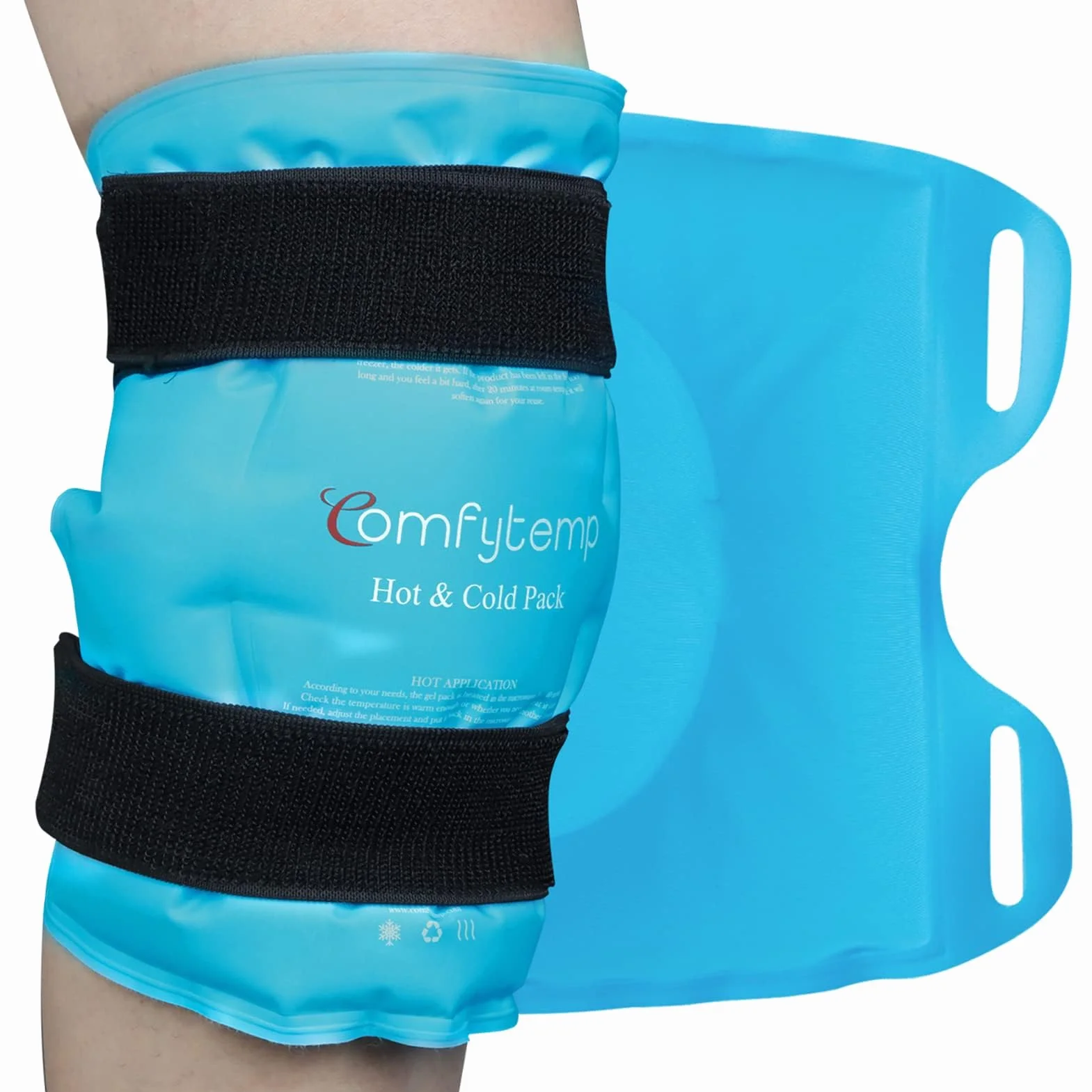 Comfytemp Poche de Glace pour Genou Réutilisable, Thérapie Chaud et Froid pour Chirurgie Remplacement Genou, Soulager Douleur