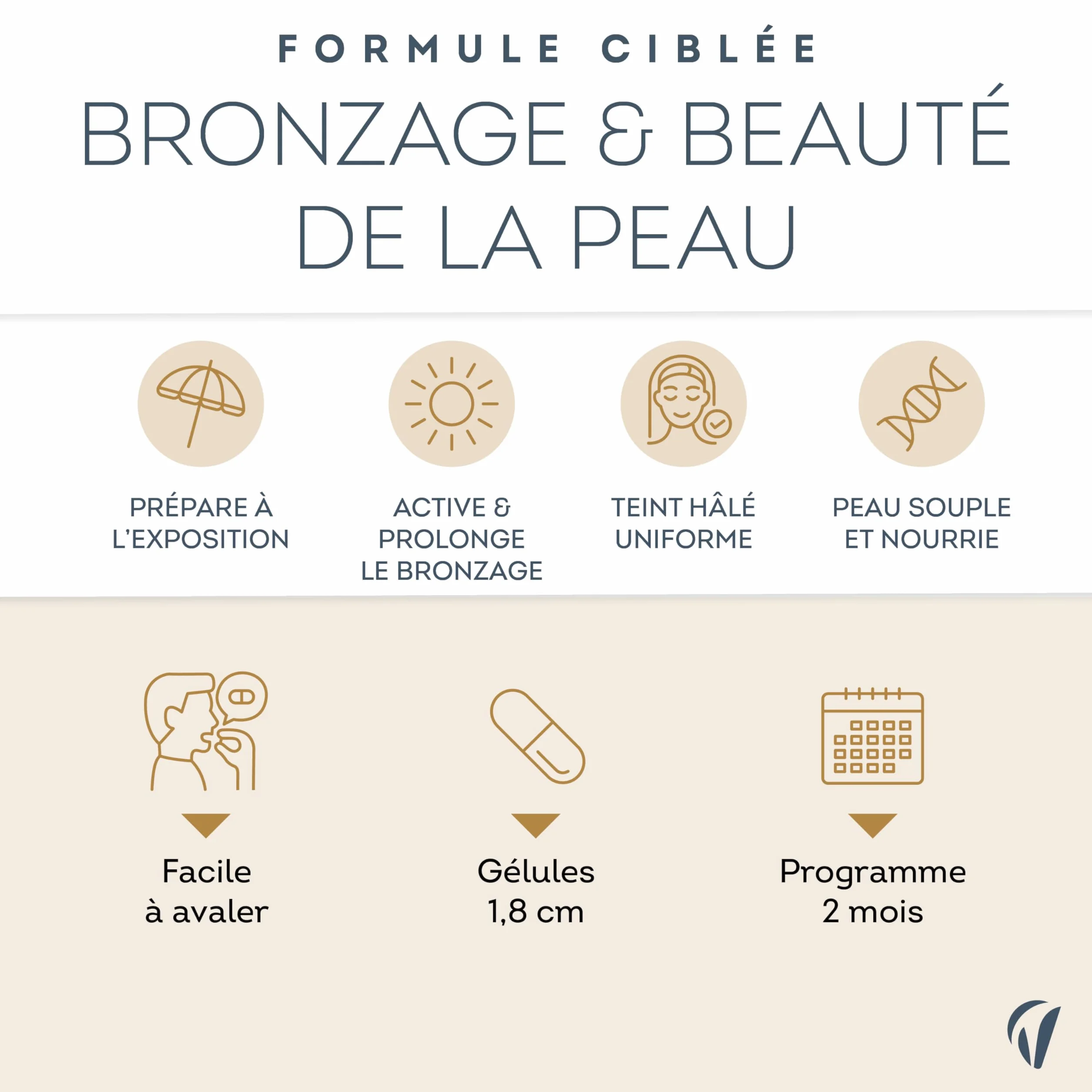 Vitavea Préparateur Solaire Accélérateur Bronzage 60 gélules Bêta-Carotène Lycopène Cuivre Huile Bourrache