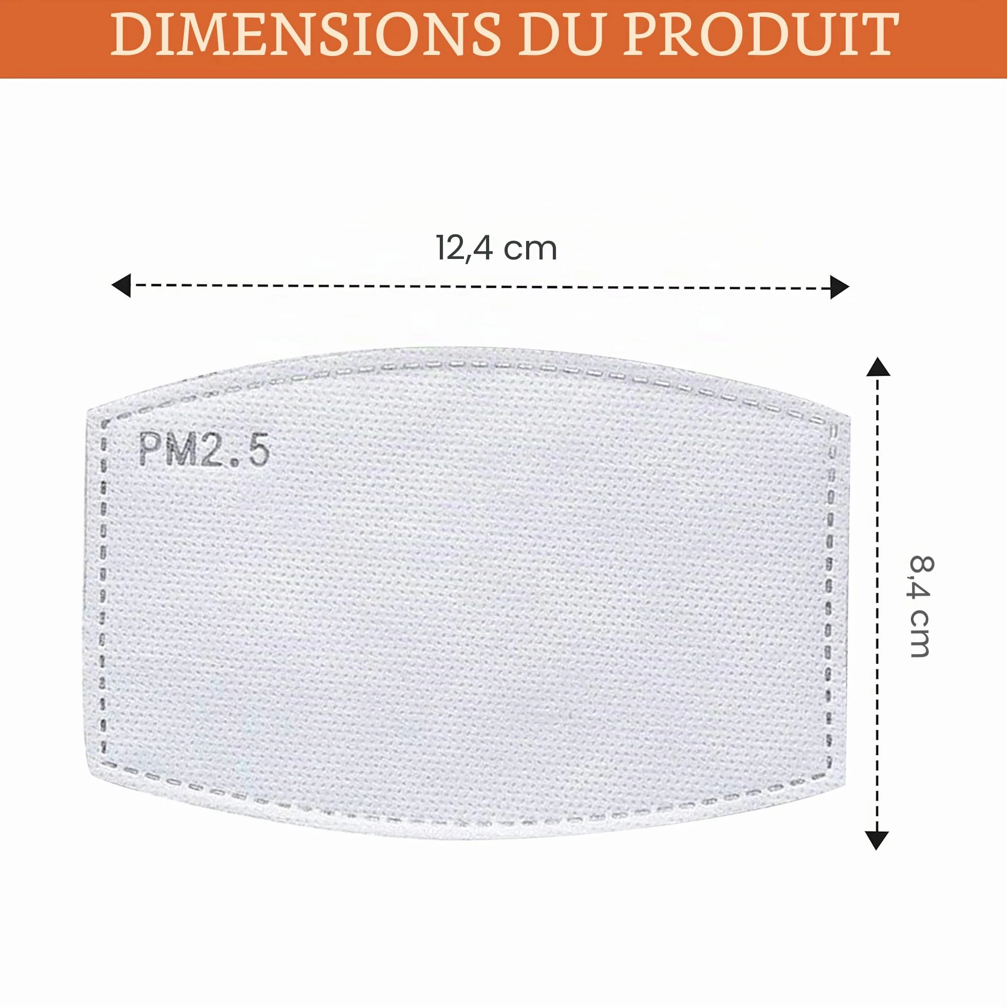 Lot de 50 filtres à charbon actif 5 couches P-M 2,5 remplaçables