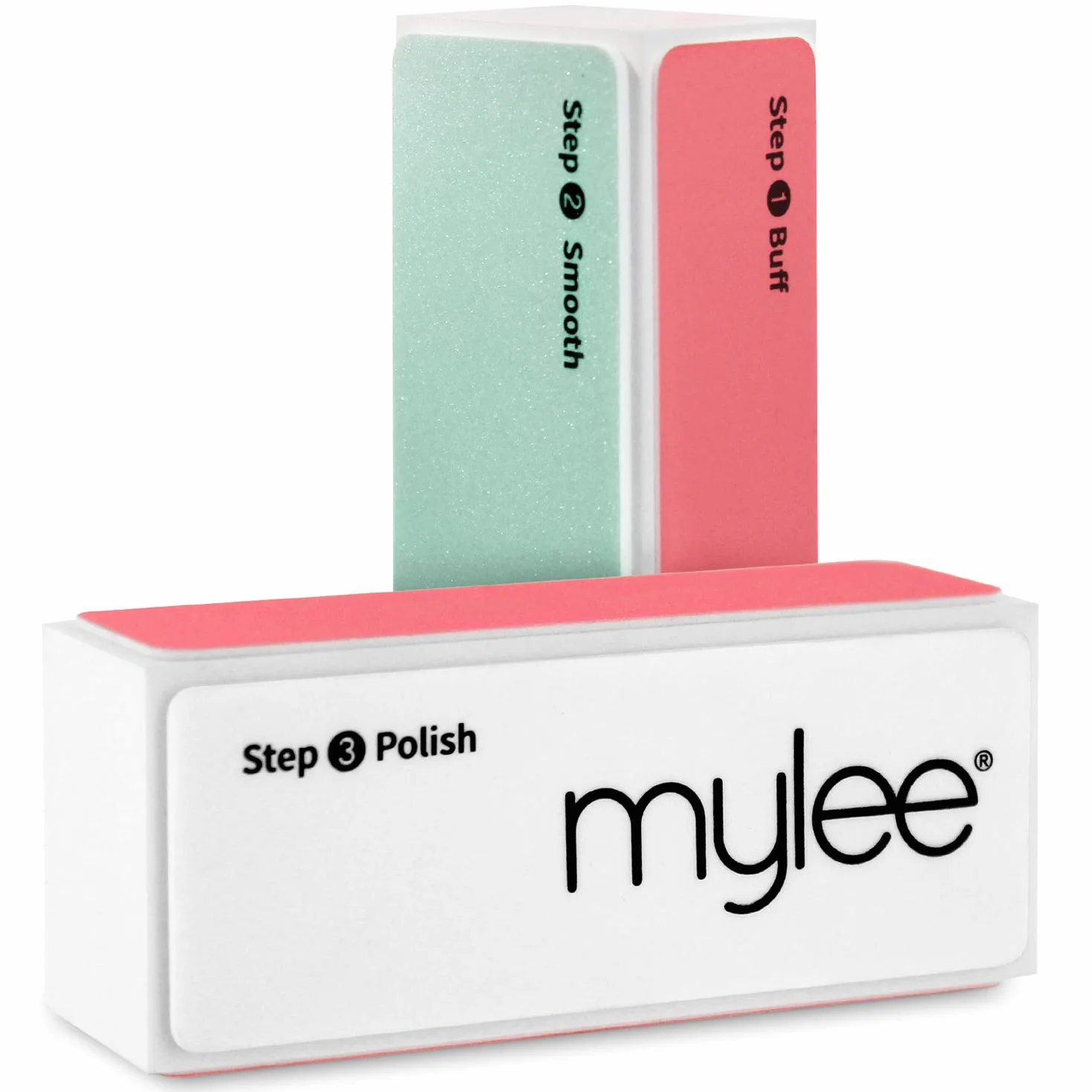 Mylee Bloc Polissoir 3 Faces 320/600/3000 Lime Ponçage Manucure Professionnelle pour Vernis Semi-Permanent & Ongles Acryliques