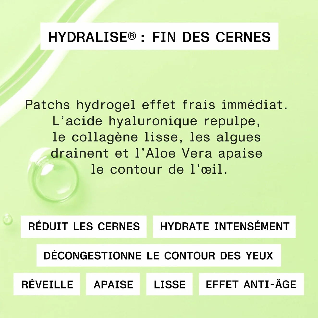 Patchs Anti-Cernes Aloe Vera Collagène Marin 30 Paires Hydratants Contour des Yeux Réduire Cernes Poches Fatigue