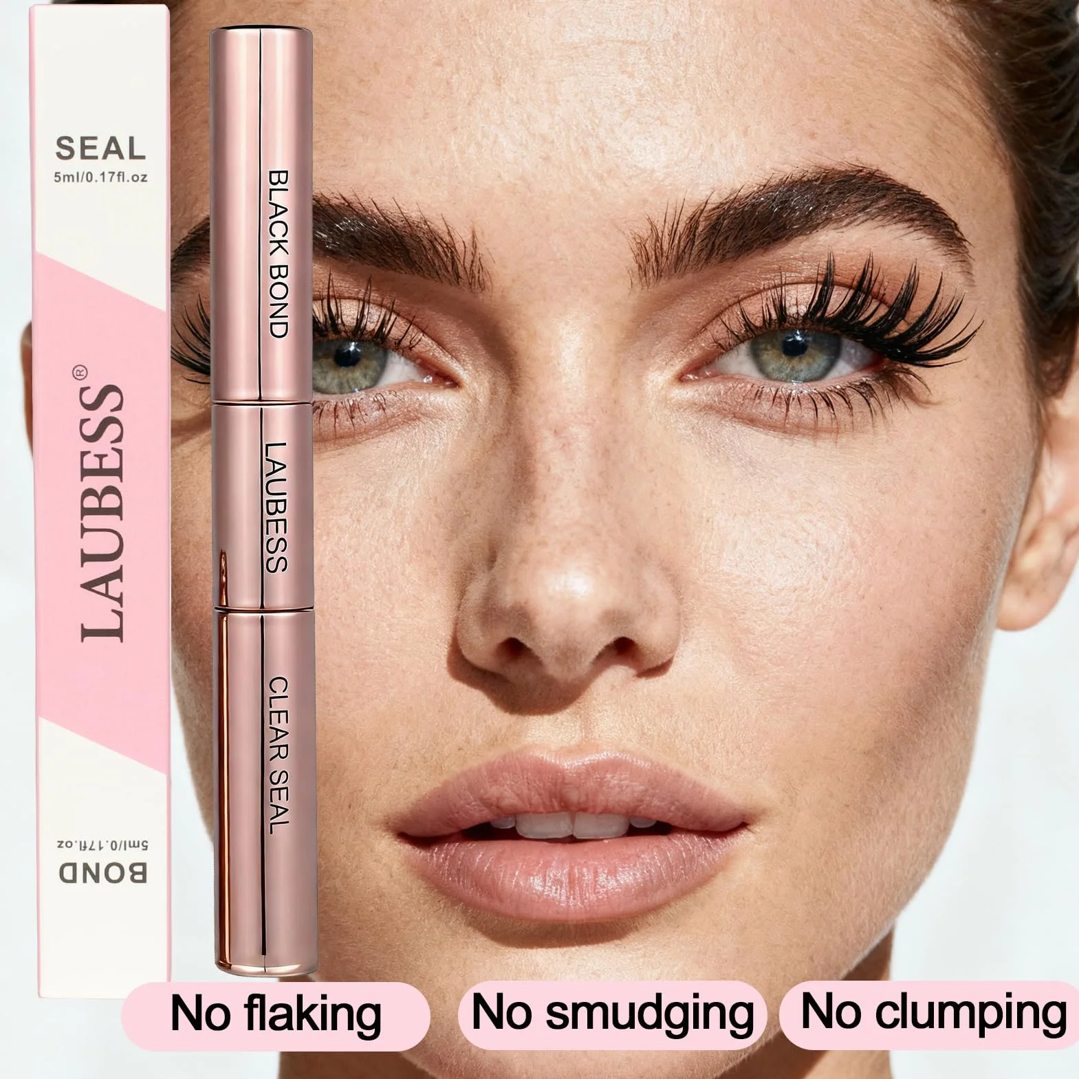 Colle Faux Cils Waterproof LAUBESS Extension Cils 10ml Black/Clear