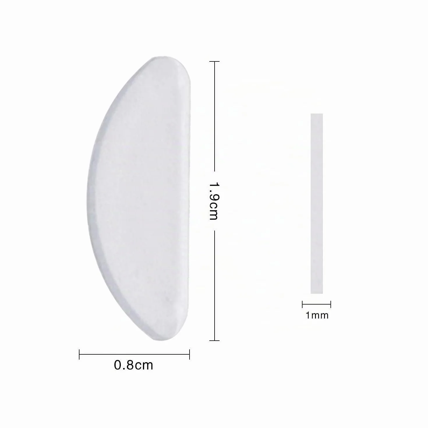 NEPAK 30 Paires Silicone Antidérapant Coussinets de Nez Adhésif pour Lunettes de Soleil (1mm Transparent)