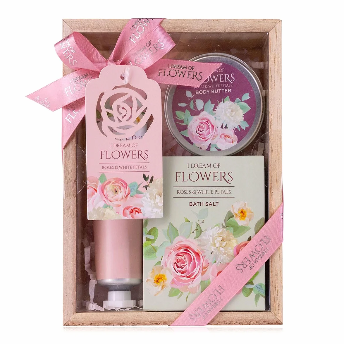 Accentra RÊVE DE FLEURS Coffret de bain 3 pièces crème mains beurre corporel sel de bain