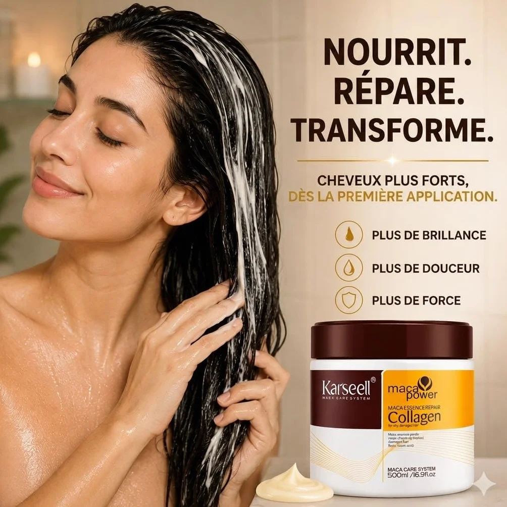 Karseell MACA CARE SYSTEM Masque Cheveux Professionnel Collagène 500ml