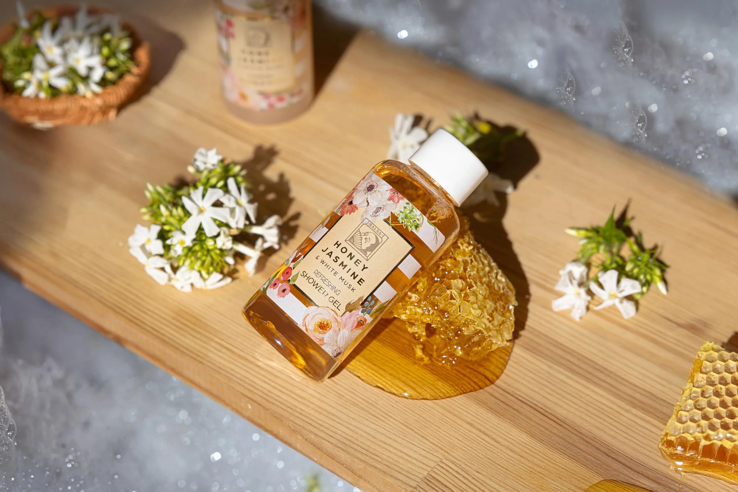 Accentra Coffret Cadeau Femmes HONEY JASMINE 3 Pièces Gel Douche Lotion Corps Bain Moussant