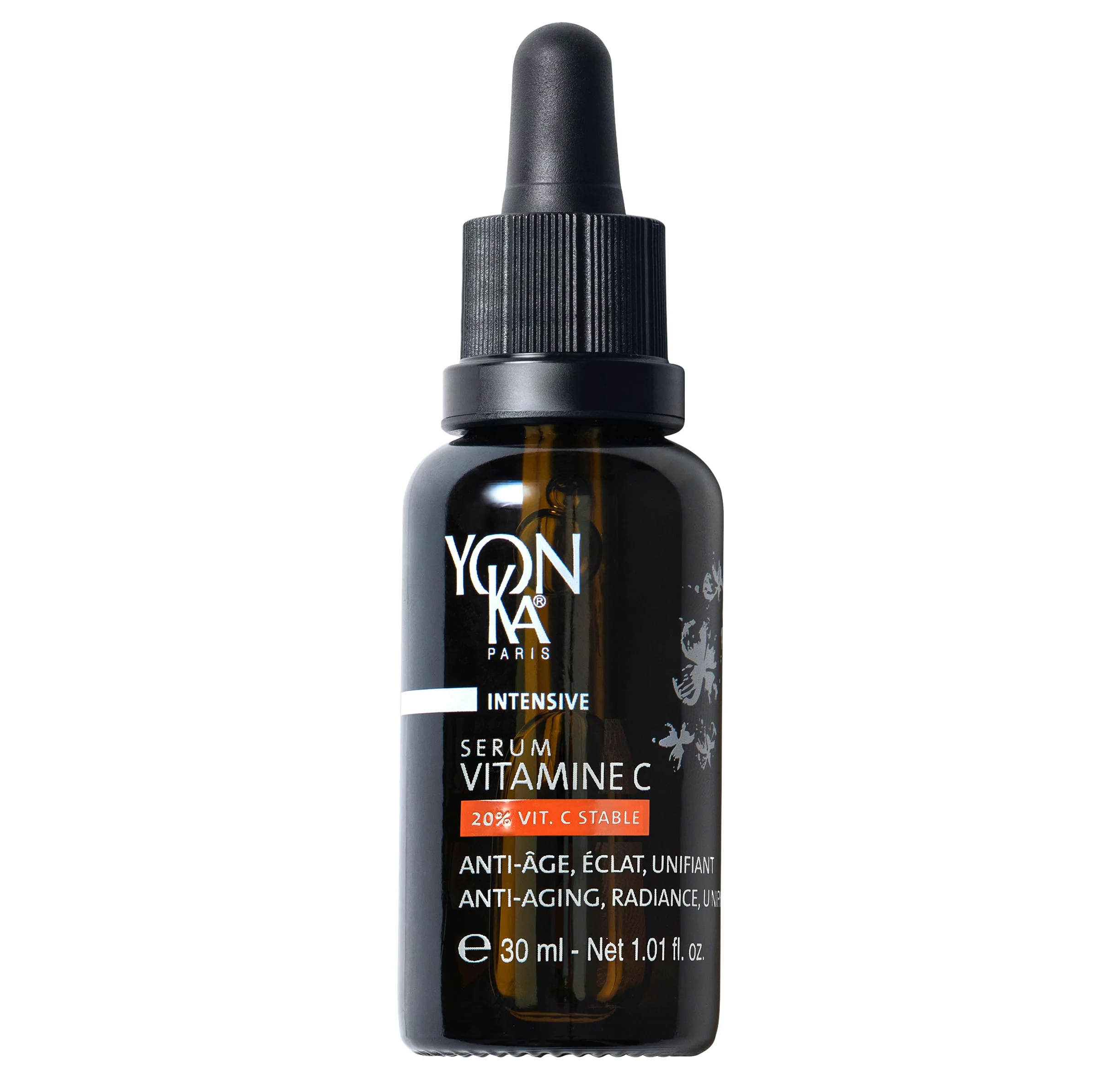 Yonka Sérum Vitamine C 30ml - Texture Huile - Anti-Âge, Éclat et Unifiant Illumine et Réduit les Taches - 20% de Vitamine C Stable - 99,9% d’Ingrédients d’Origine Naturelle