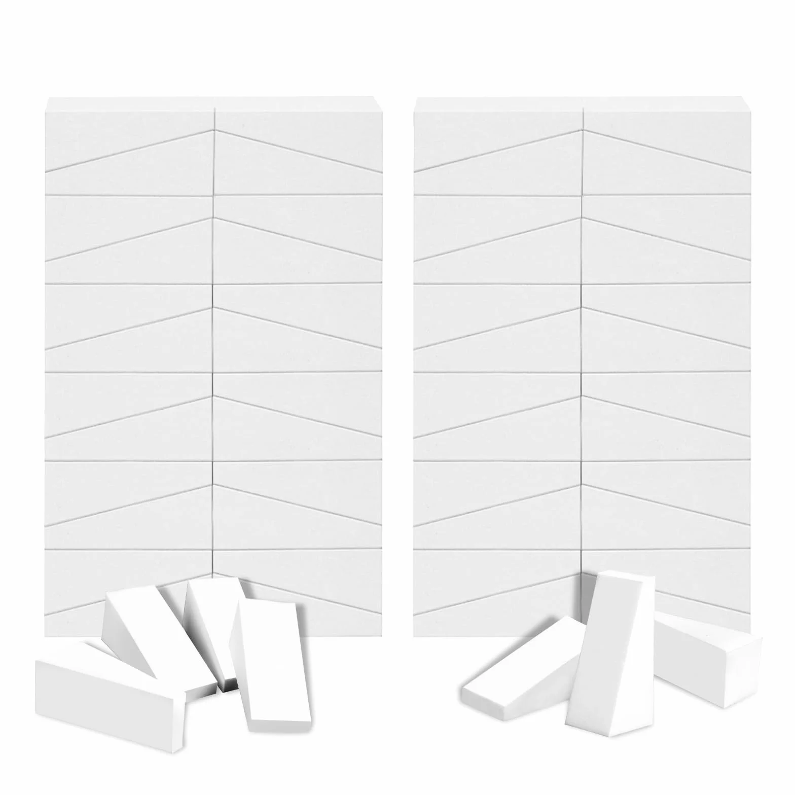 Éponges Maquillage Sans Latex en Forme de Triangle 48 Pcs - Fond de Teint, Crème Liquide, Nail Art