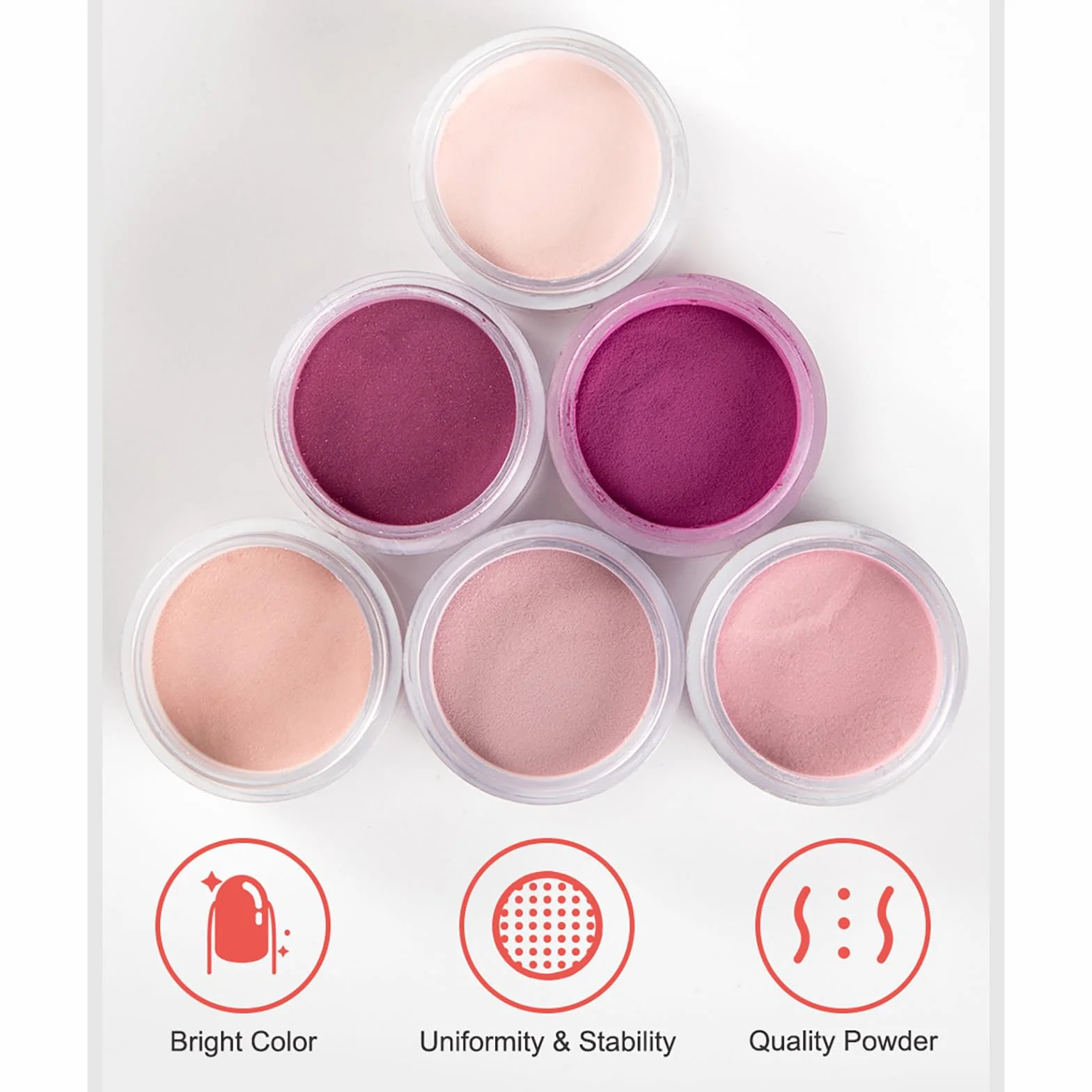 Dip Powder Nail Kit 6 Couleurs Manucure Professionnel Ongles Poudre French DIY Home Nail Salon #013