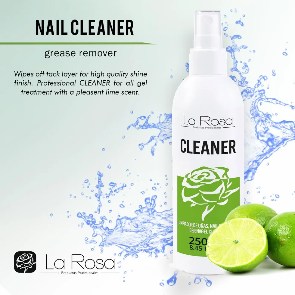 LaRosa Nail Cleaner dégraissant spray 250 ml pour vernis gel manucure UV LED