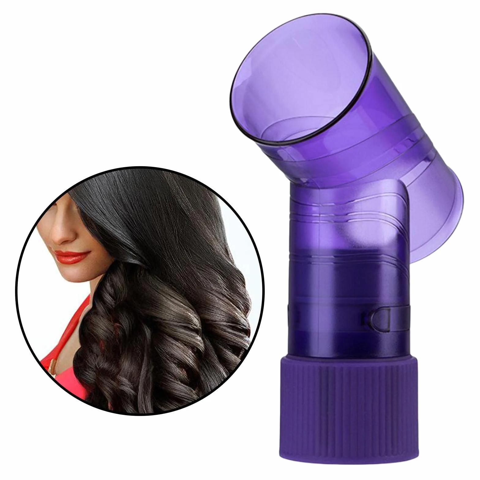 Sèche-cheveux Embout Diffuseur Boucleur Universel Rouleau Rotatif Plastique Résistant à La Température pour Boucles Naturelles Adapté Au Coiffage Des