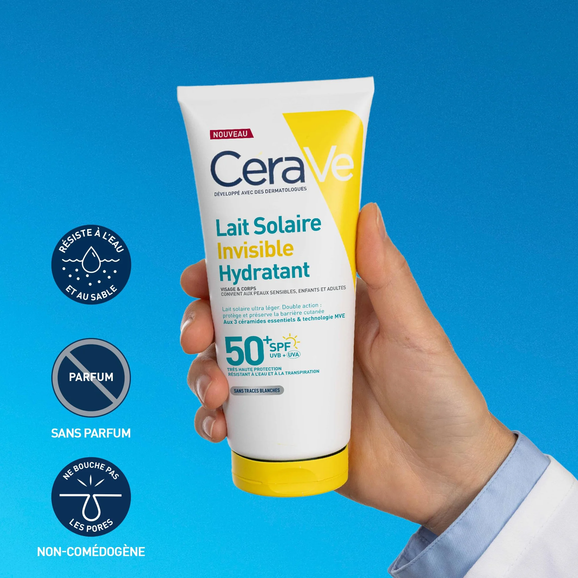 CeraVe Lait Solaire Invisible Hydratant SPF50+