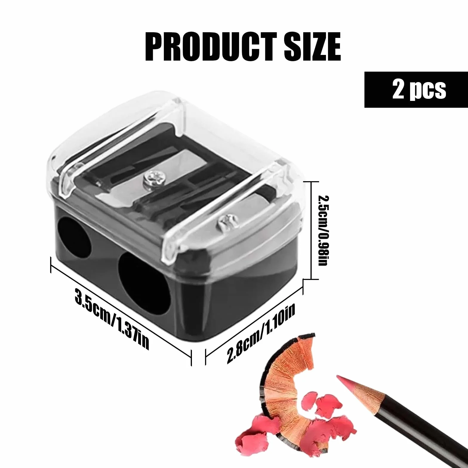 Taille-Crayon Maquillage Double pour Crayons Cosmétiques