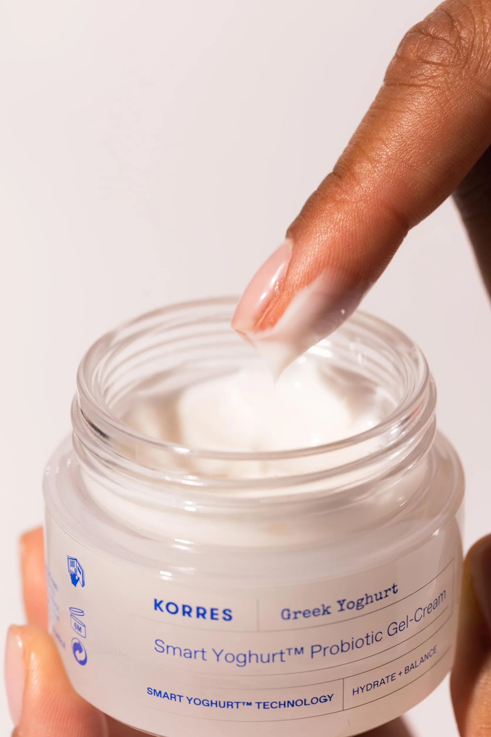 Gel-Crème Nourrissant Probiotiques & Yaourt Grec | au yaourt grec, soin hydratant pour peaux sensibles, équilibrant, hydratant, apaisant, sans silicone ni parabènes